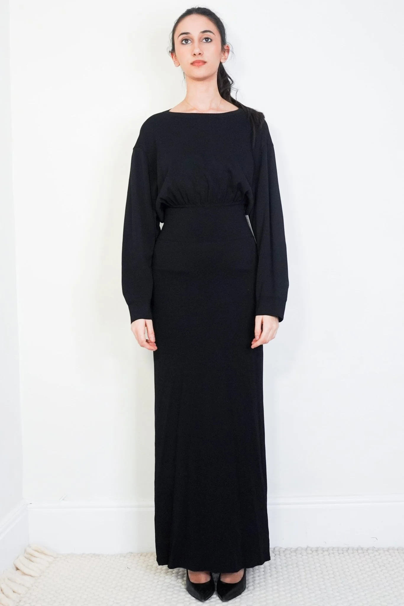 Alaïa Black Cut Out Long Sleeve Maxi Dress RRP £3000 | Authentic Preloved