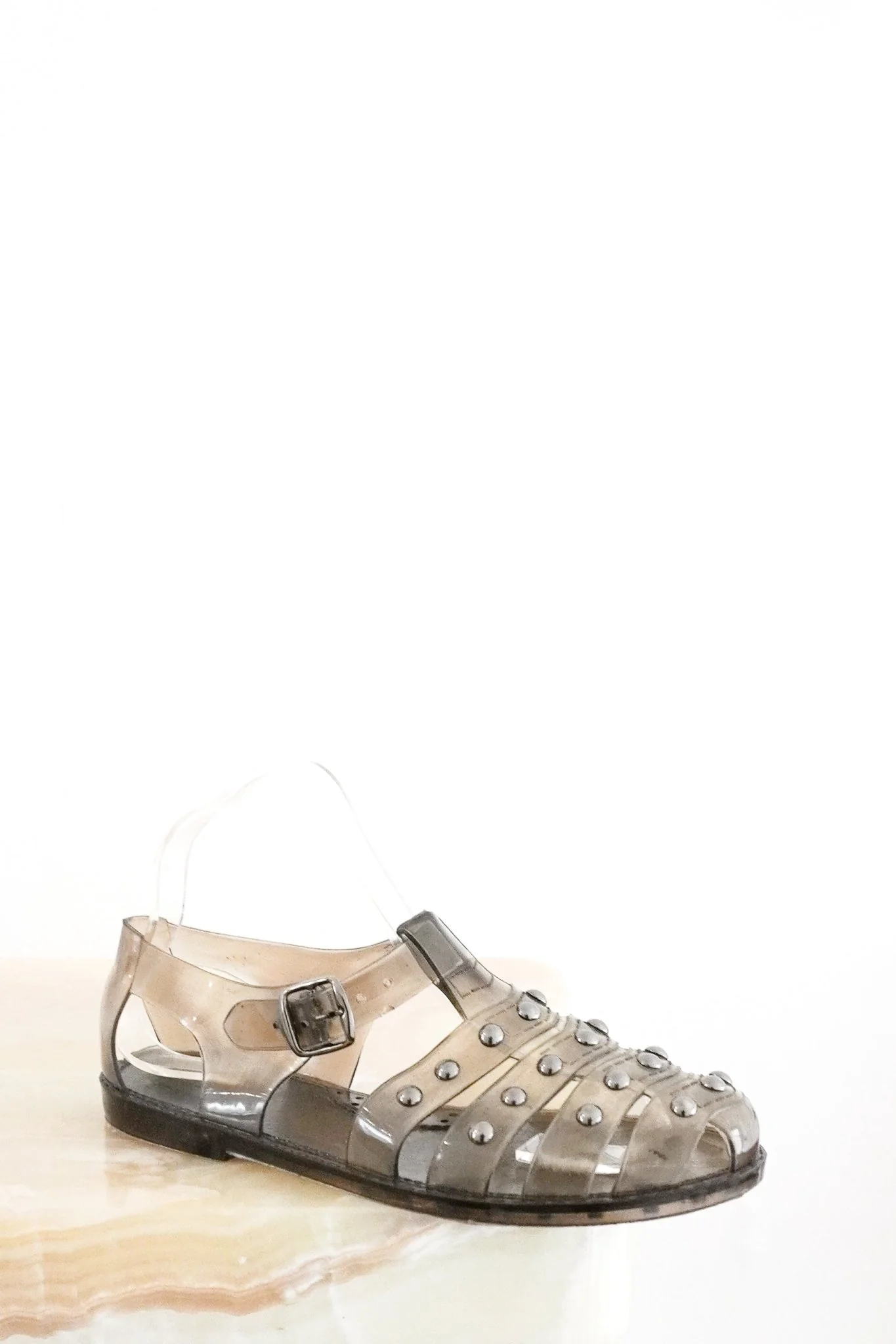 Alberta Ferretti Grey Fisherman Jelly Sandals RRP £476 | Authentic Preloved FINAL SALE