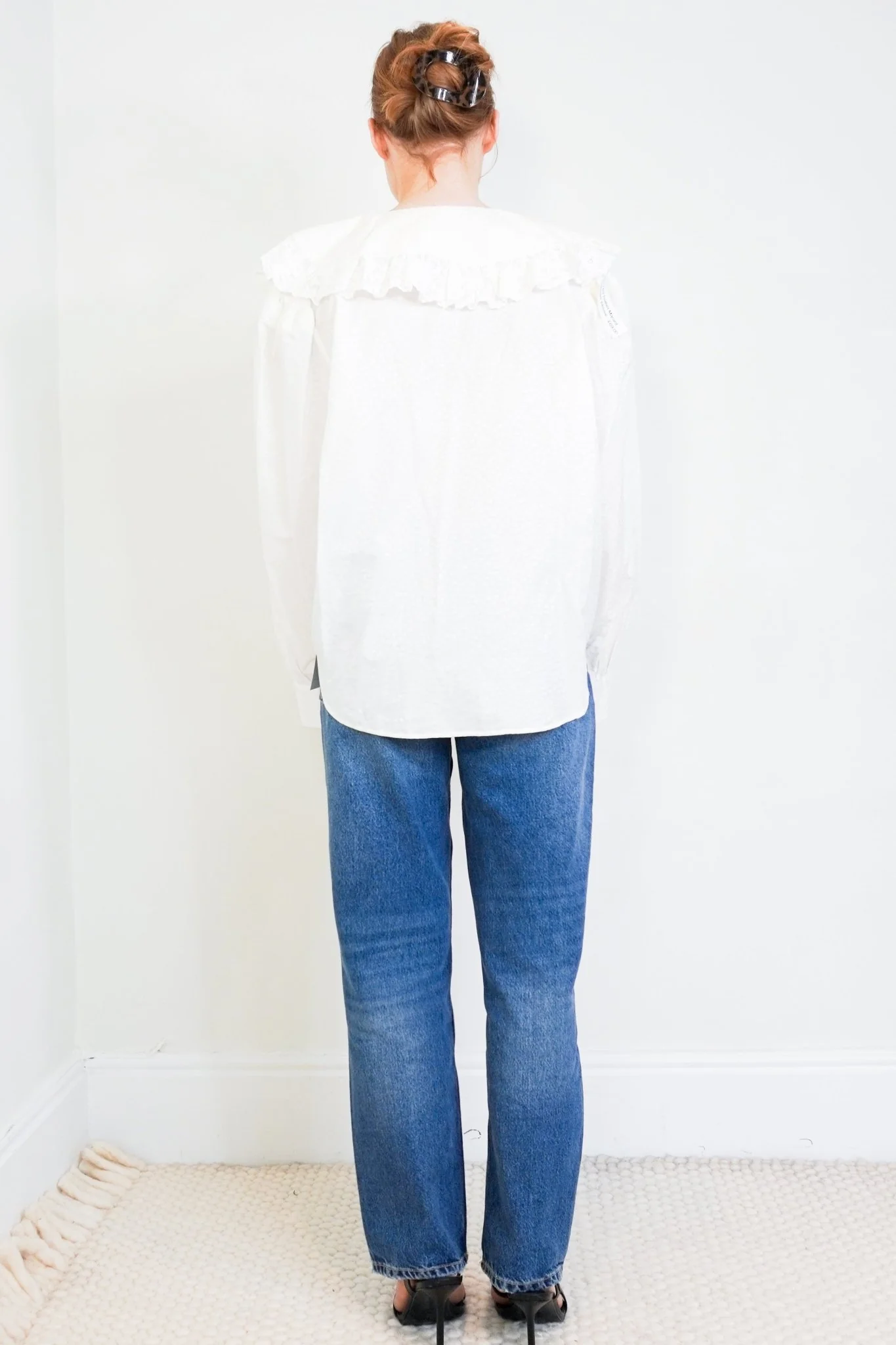Alessandra Rich White Embroidered Blouse RRP £380 | Authentic Preloved - Image 3