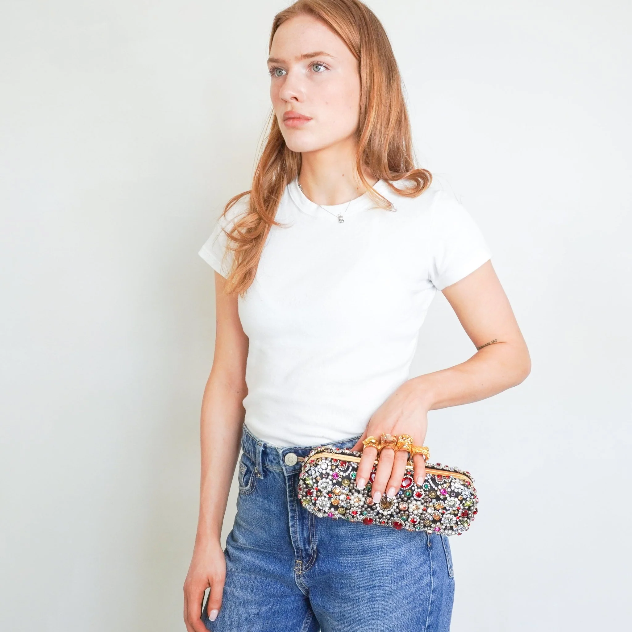 Alexander McQueen Black Satin Embellished Box Clutch RRP £3067 | Authentic Preloved - Image 13