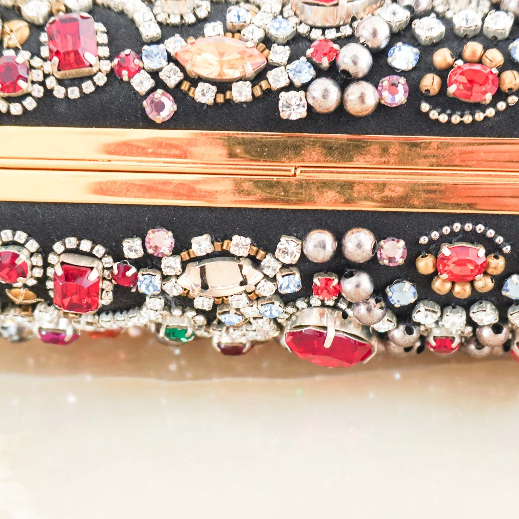 Alexander McQueen Black Satin Embellished Box Clutch RRP £3067 | Authentic Preloved - Image 8