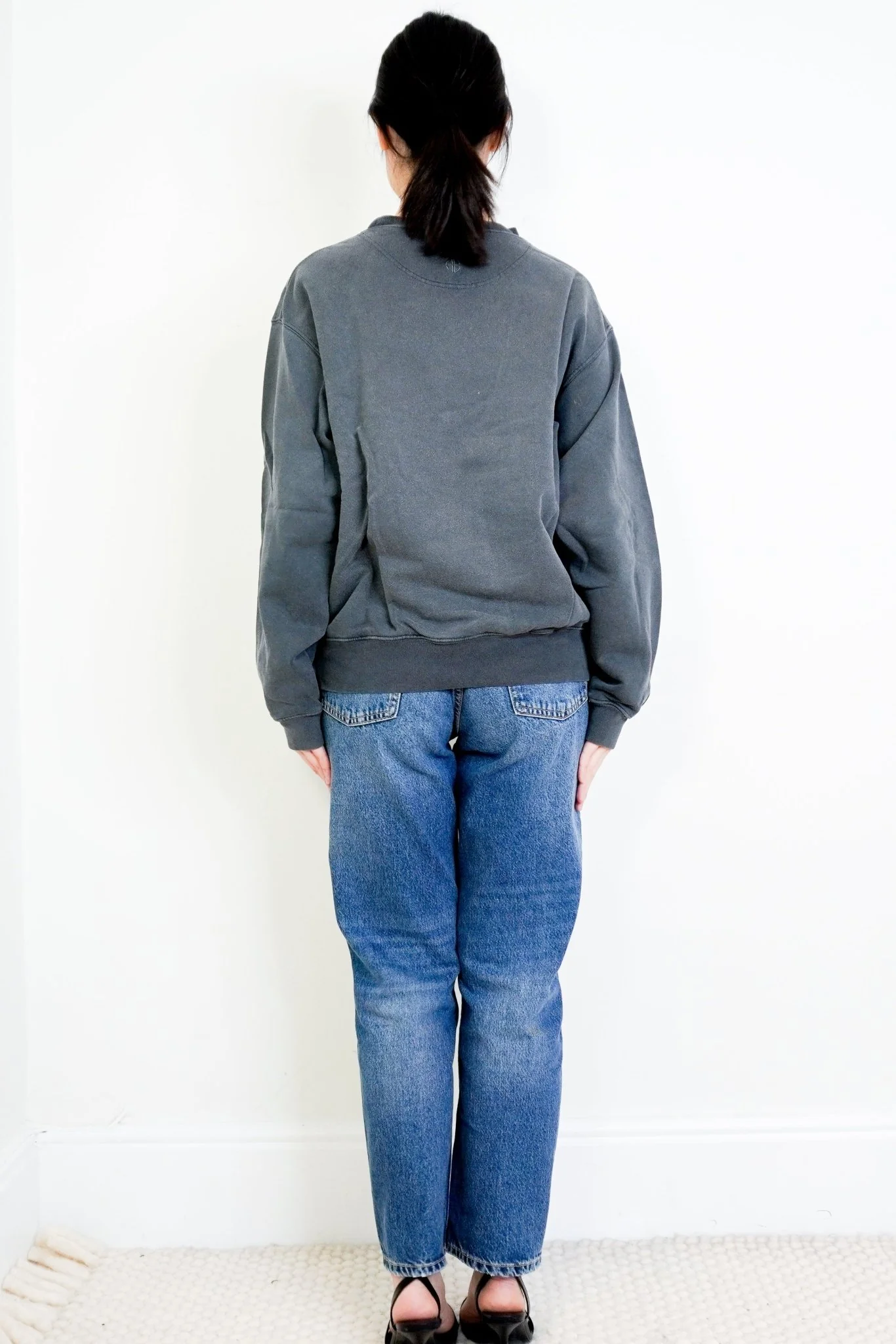 Anine Bing Grey New York Sweatshirt RRP £170 | Authentic Preloved - Image 3