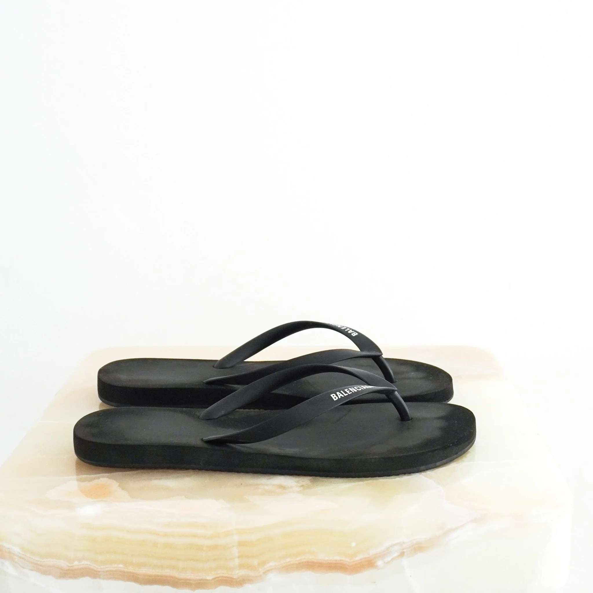 Balenciaga Black Bal Thong Flip Flops RRP £330 | Authentic Preloved - Image 3