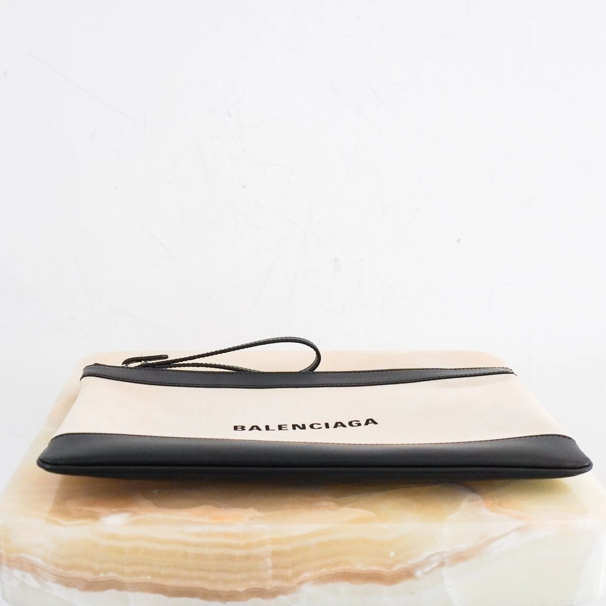 Balenciaga Canvas and Leather Clutch RRP £730 | Authentic Preloved - Image 5