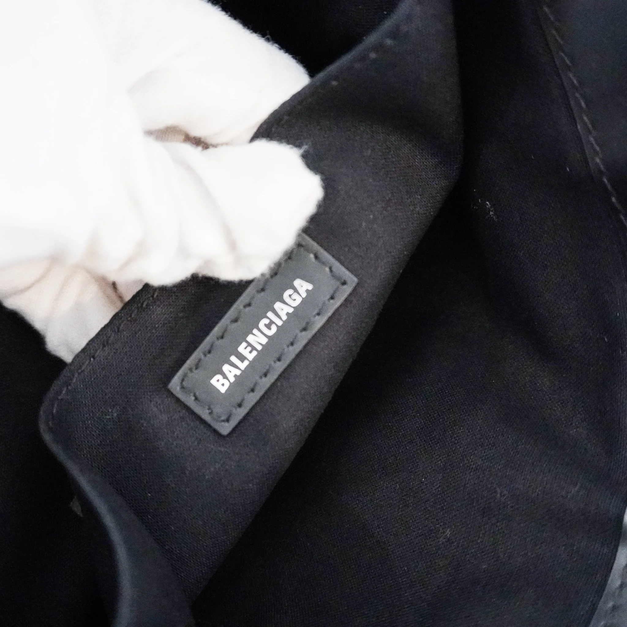 Balenciaga Canvas and Leather Clutch RRP £730 | Authentic Preloved - Image 9