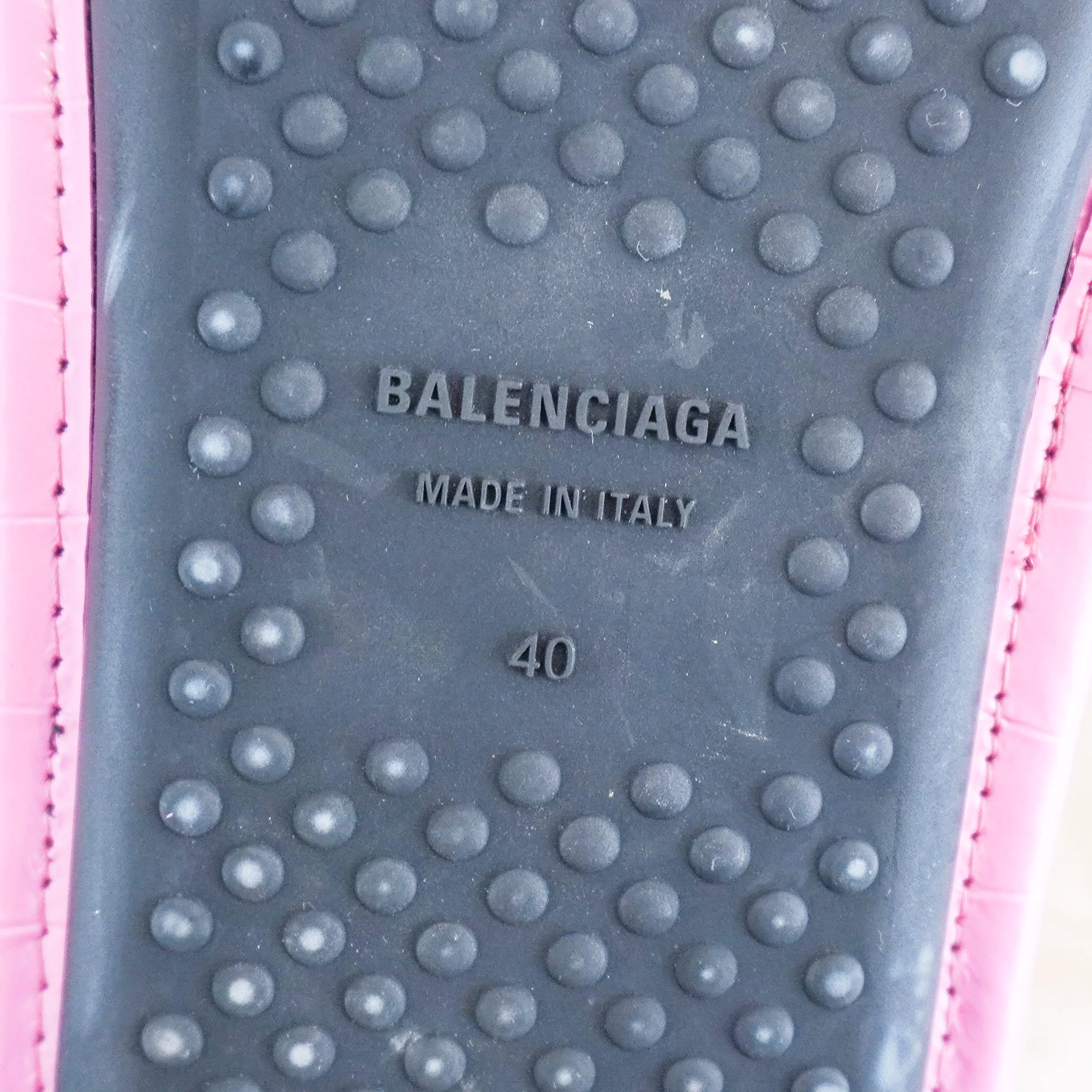 Balenciaga Croc Embossed Sliders RRP £630 | Authentic Preloved - Image 9