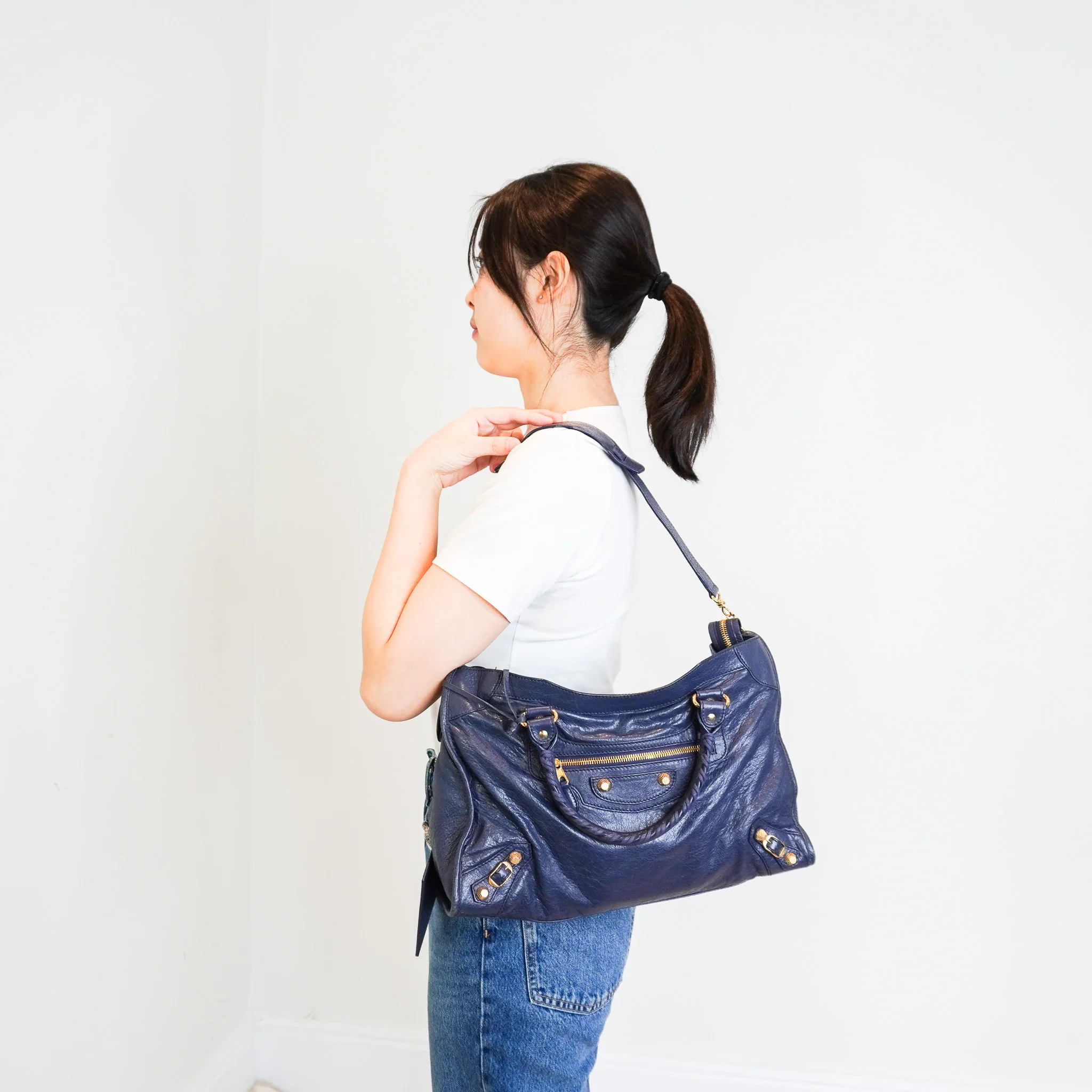 Balenciaga Medium City Bag in Navy RRP £2590 | Authentic Preloved - Image 12
