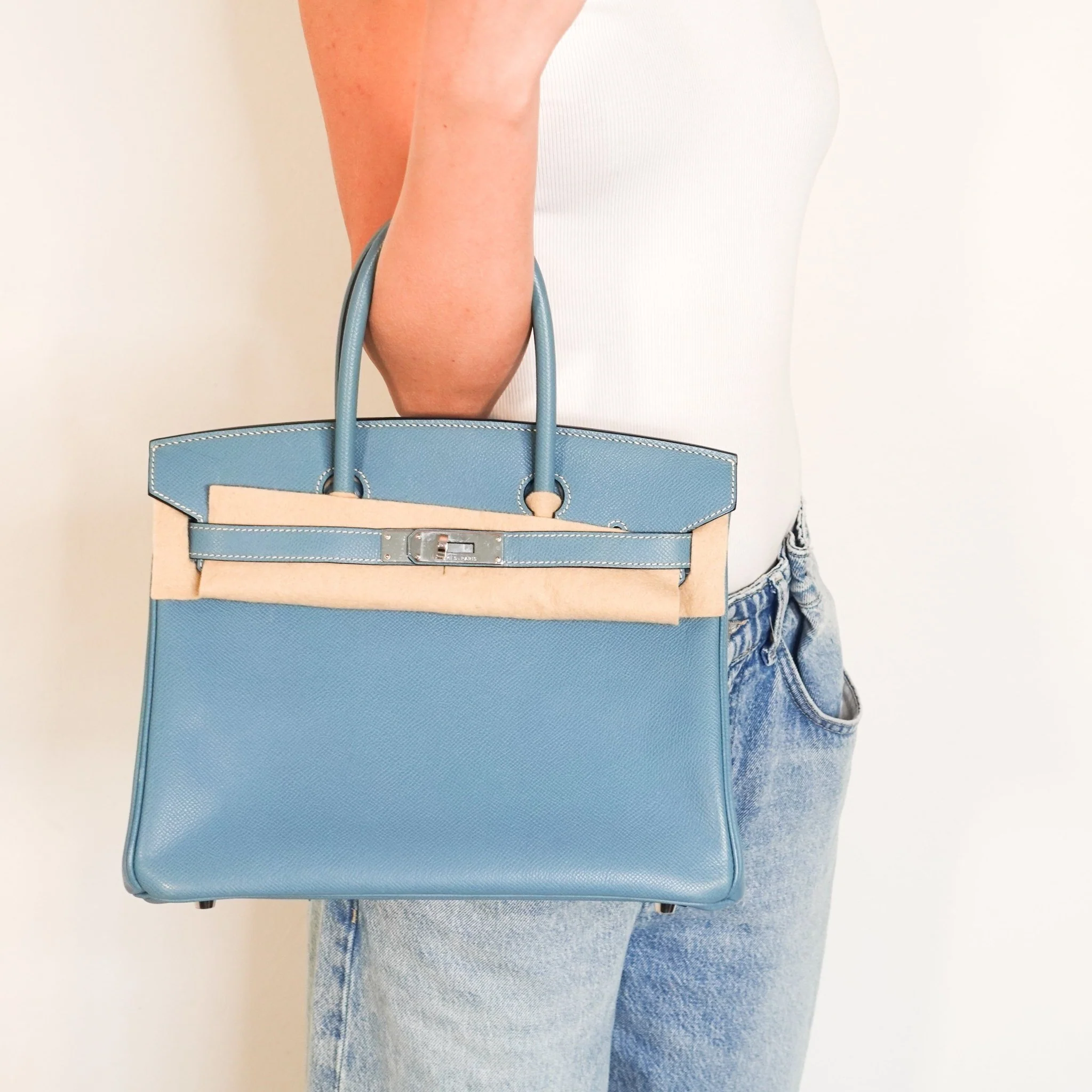 Birkin 30 in Blue Jean Epsom Leather - Image 18