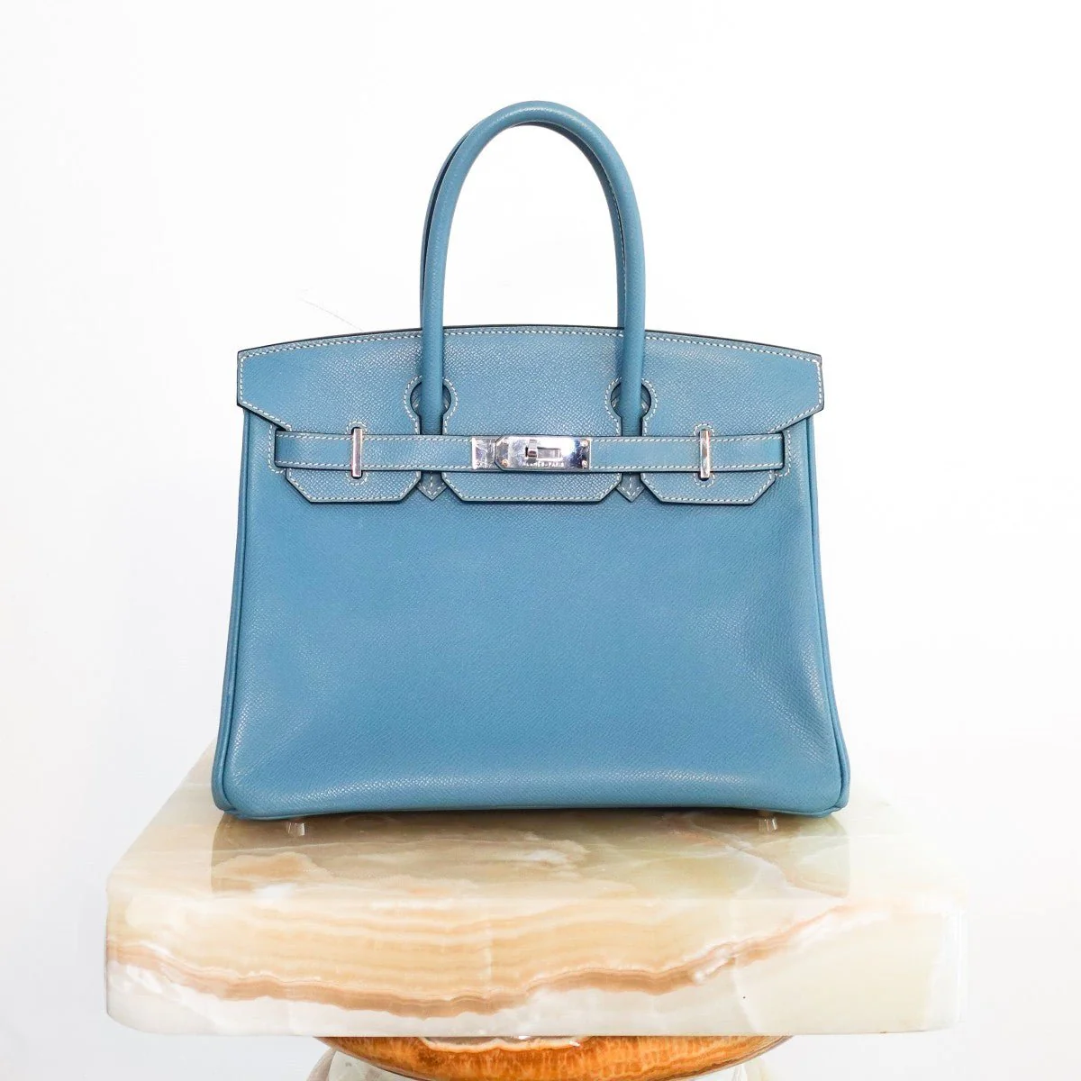 Birkin 30 in Blue Jean Epsom Leather - Image 4