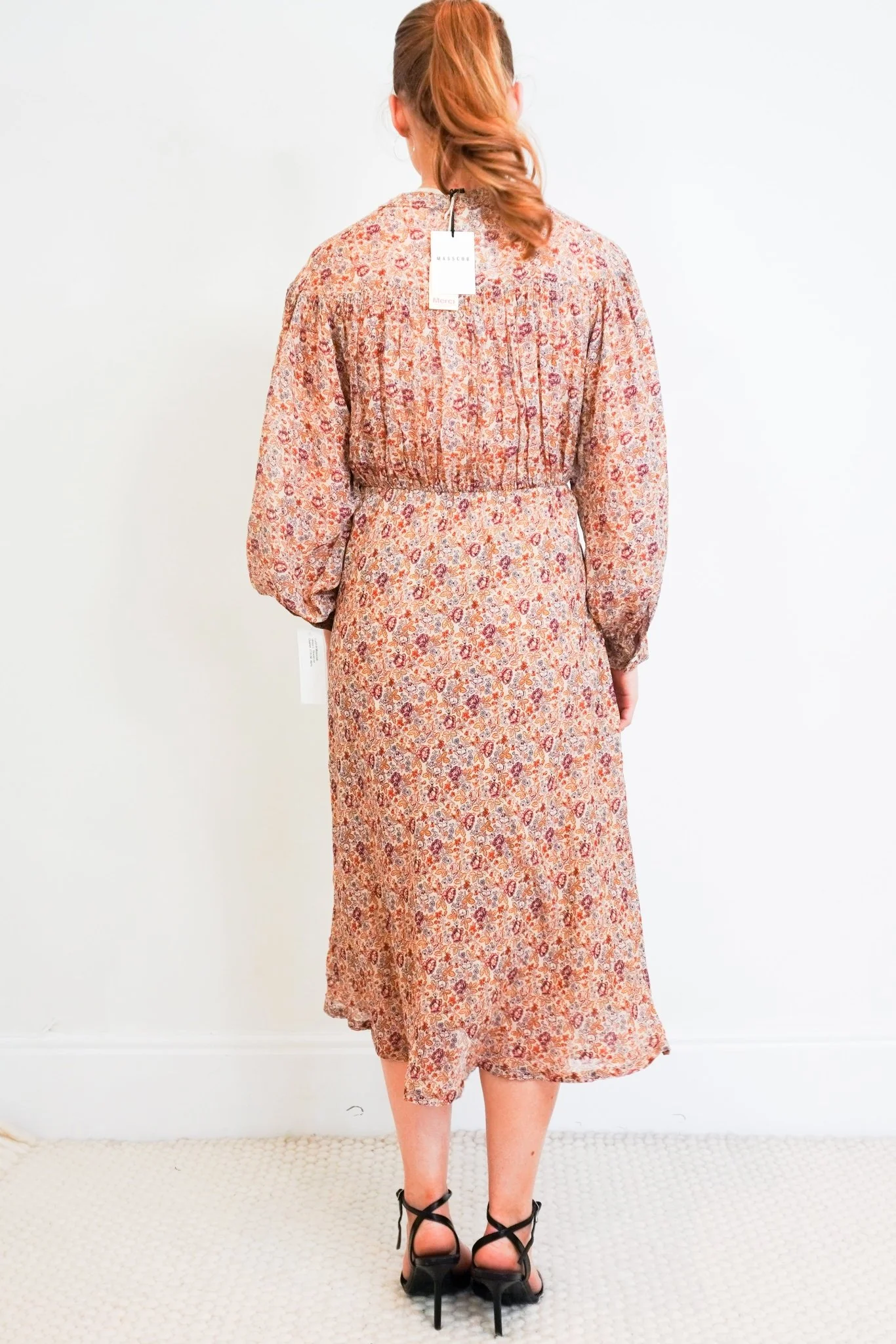 NEW Masscob Floral Midi Dress RRP £510 | Authentic Preloved [final sale] - Image 3