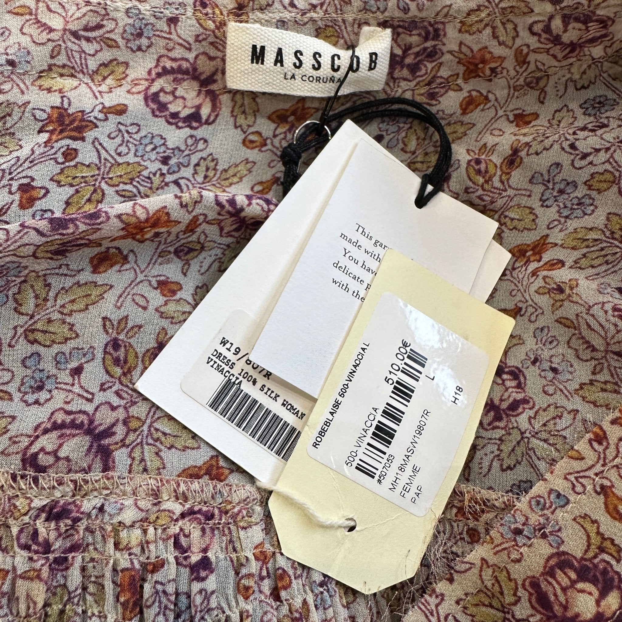NEW Masscob Floral Midi Dress RRP £510 | Authentic Preloved [final sale] - Image 4