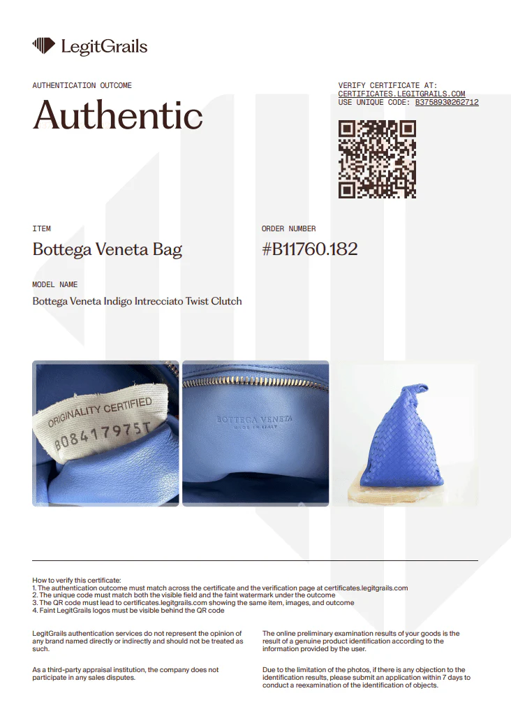 Bottega Veneta Indigo Intrecciato Twist Clutch RRP £2900 | Authentic Preloved - Image 7