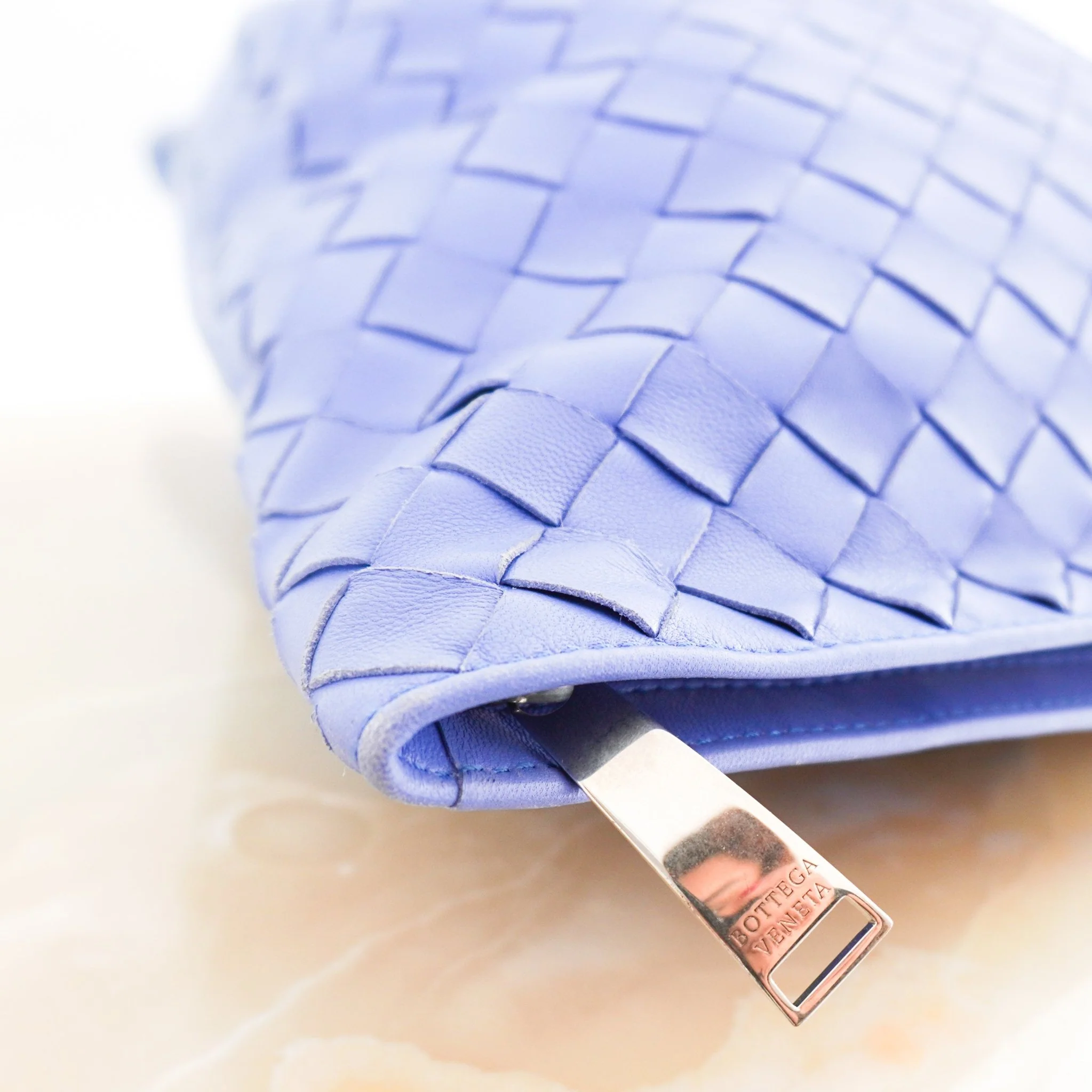 Bottega Veneta Indigo Intrecciato Twist Clutch RRP £2900 | Authentic Preloved - Image 9