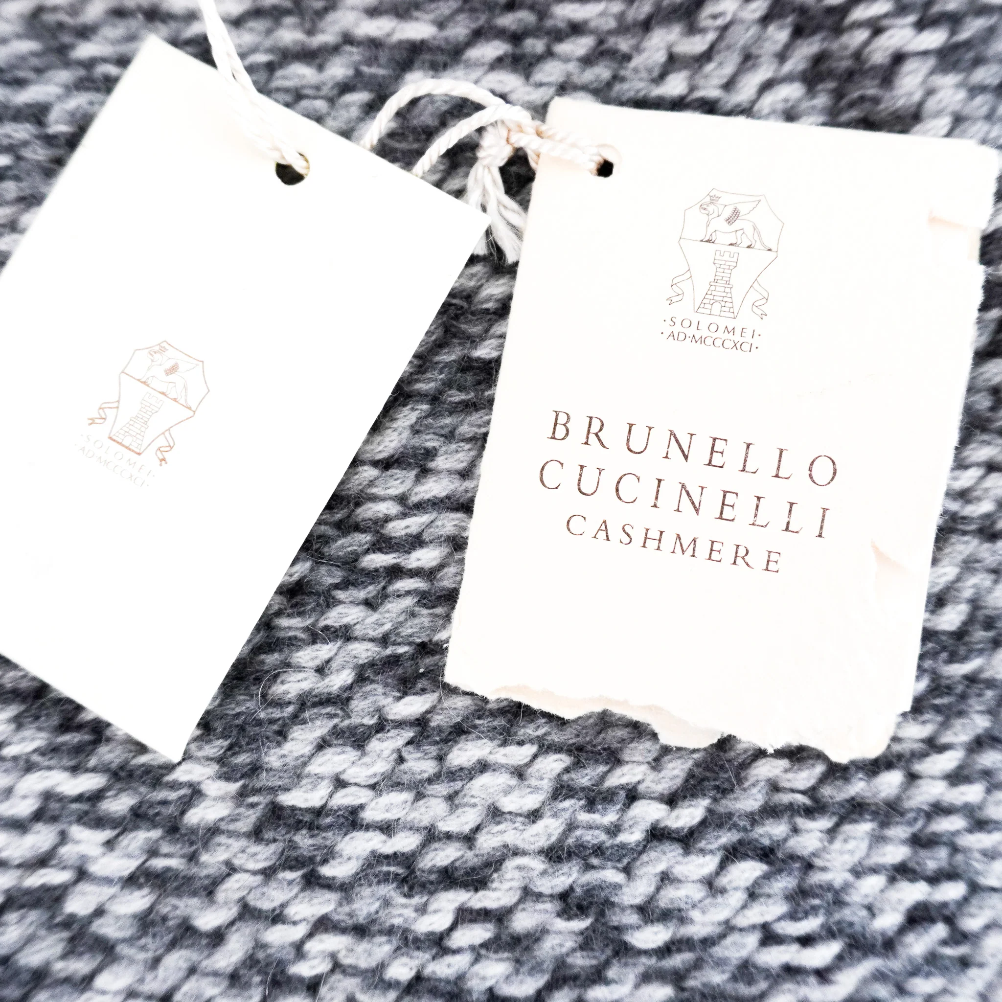 Bruno Cuchinelli Grey Knitted Dickie RRP £1000 | Authentic Preloved - Image 3
