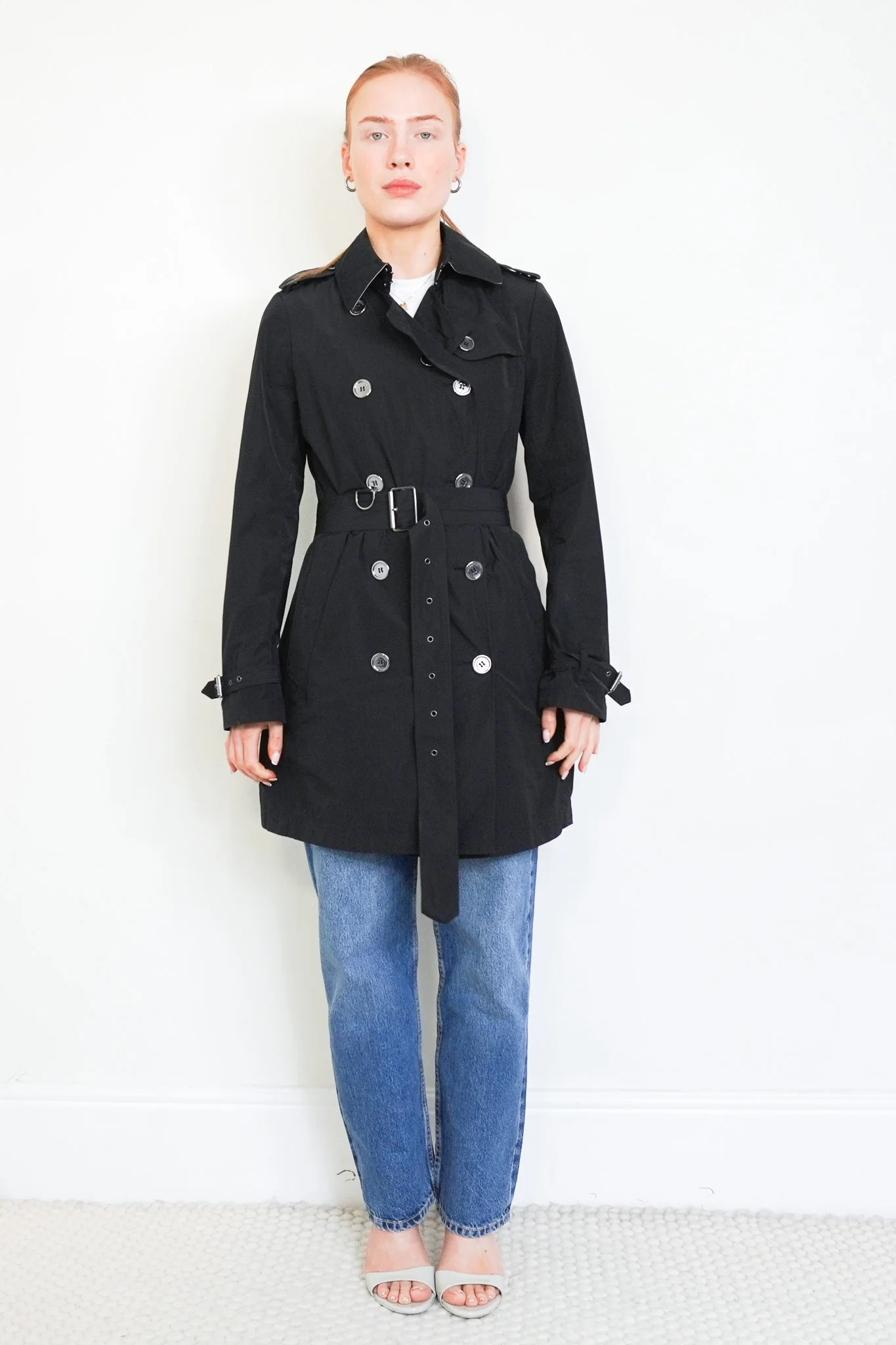 Burberry Brit Black Nova Check Trench Coat RRP £700 | Authentic Preloved