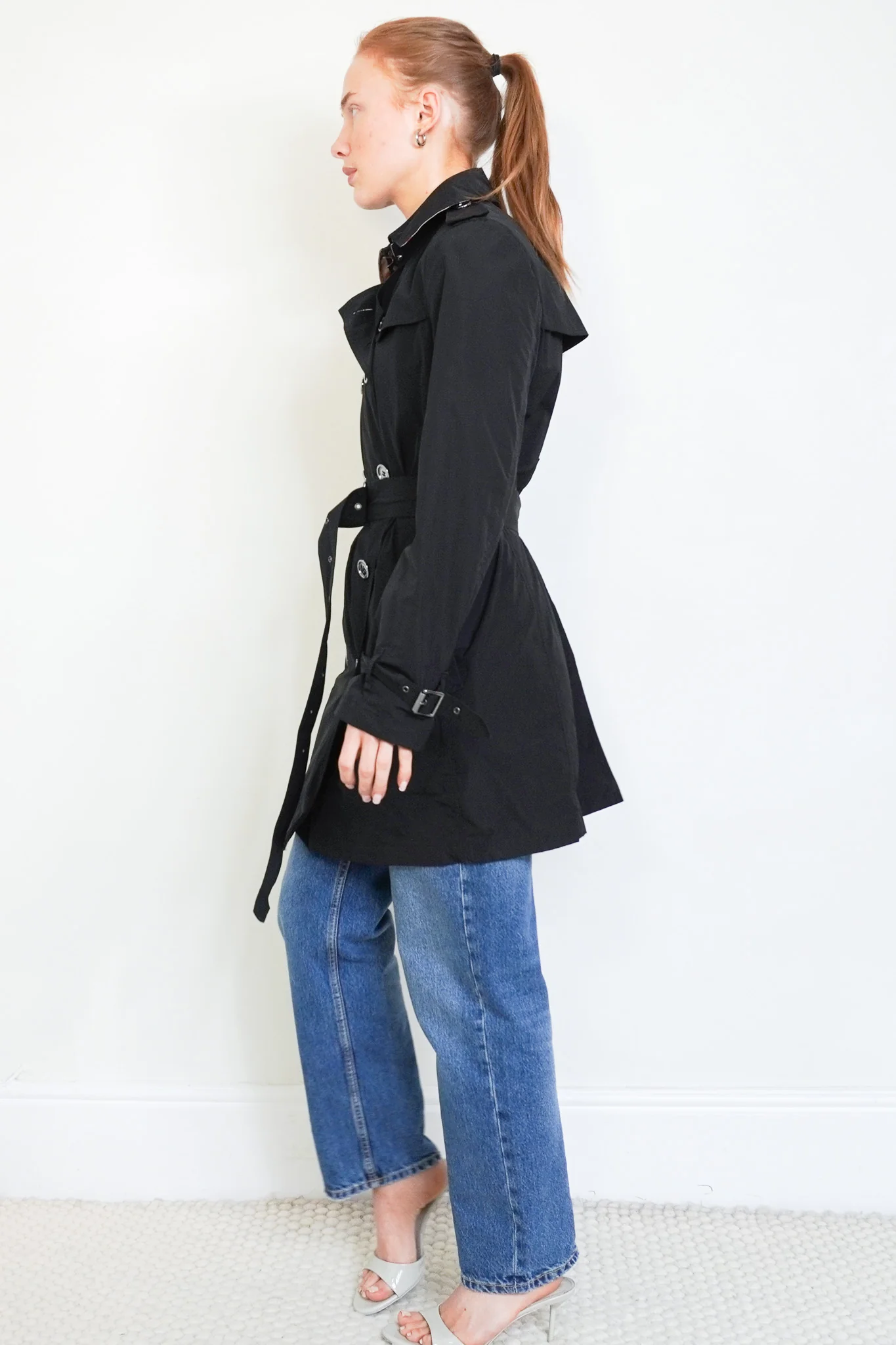 Burberry Brit Black Nova Check Trench Coat RRP £700 | Authentic Preloved - Image 2