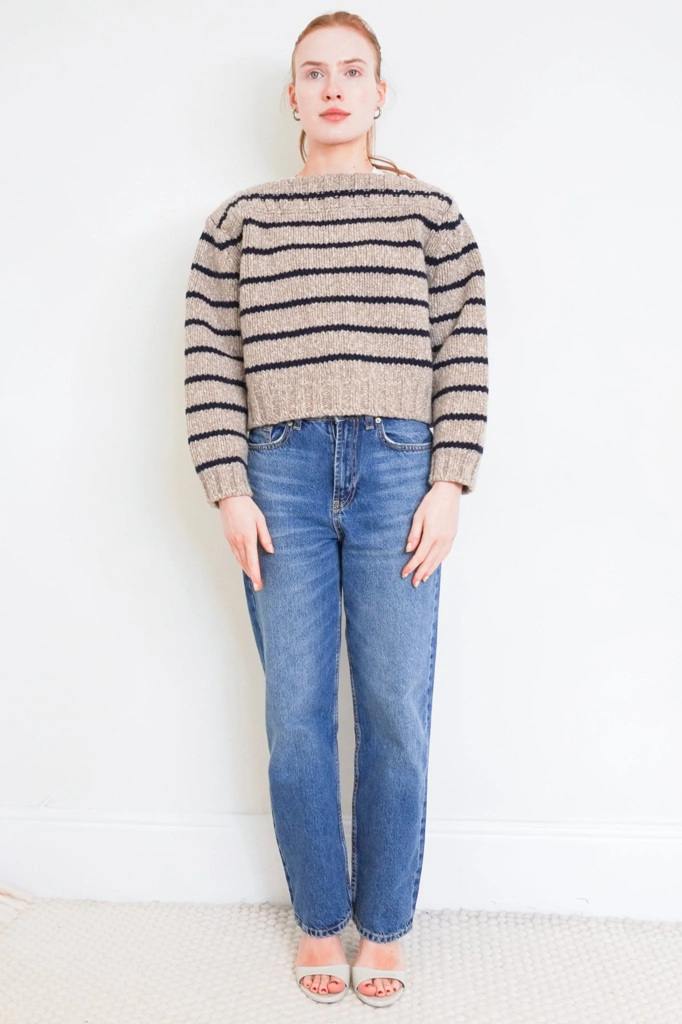 Celine Beige Striped Wool Jumper RRP £1000 | Authentic Preloved
