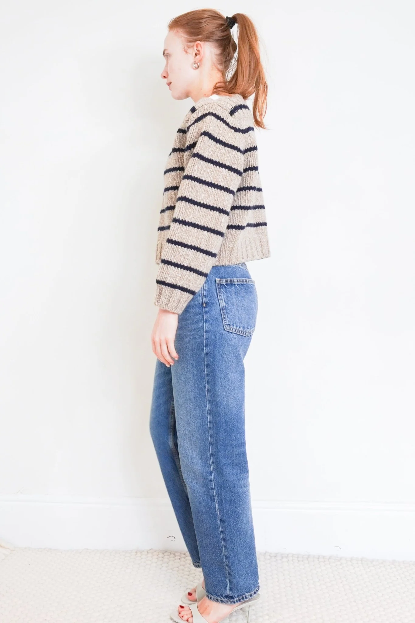 Celine Beige Striped Wool Jumper RRP £1000 | Authentic Preloved - Image 2
