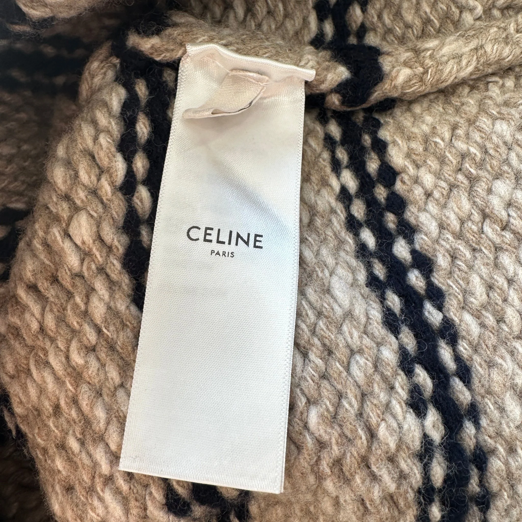 Celine Beige Striped Wool Jumper RRP £1000 | Authentic Preloved - Image 5