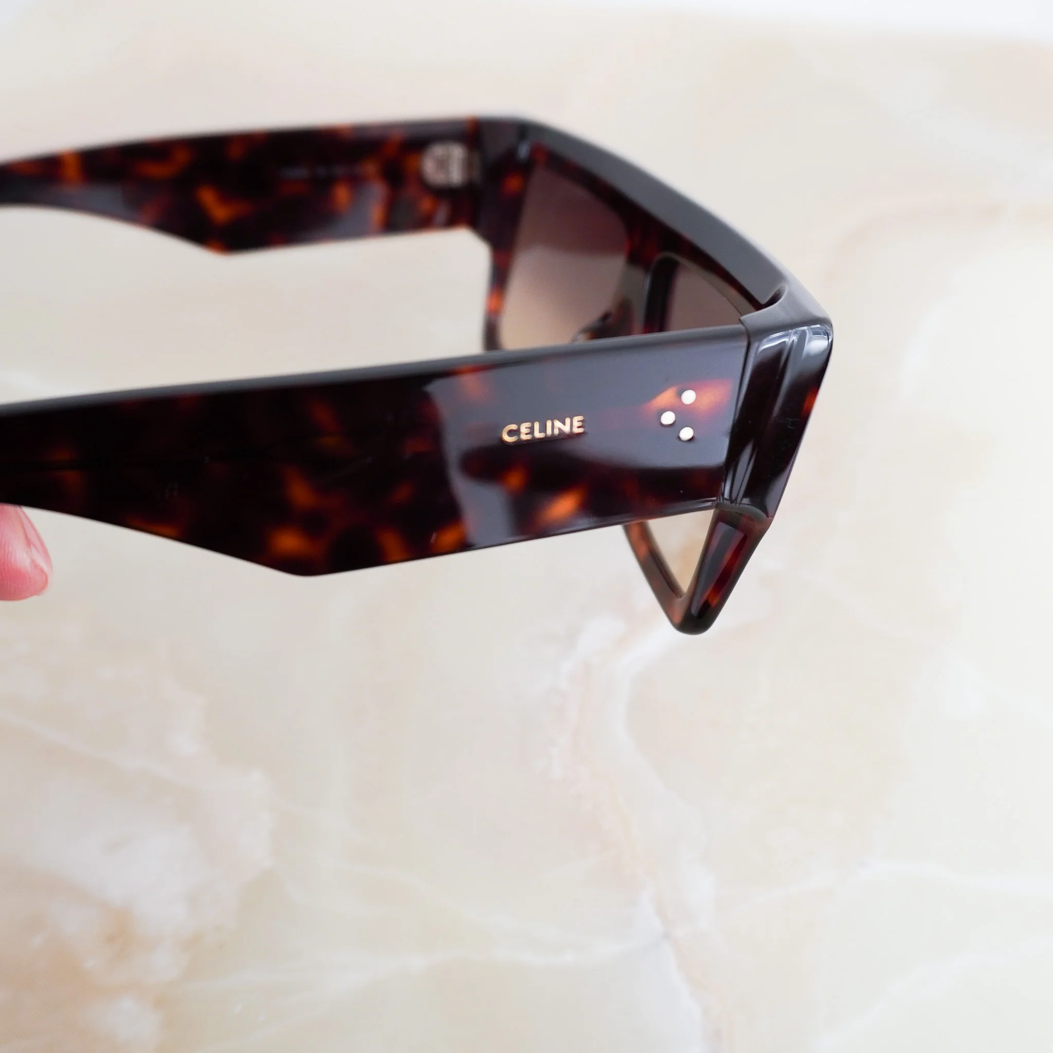 Celine Flat Top Tortoise Shell Sunglasses RRP £280 | Authentic Preloved FINAL SALE - Image 2