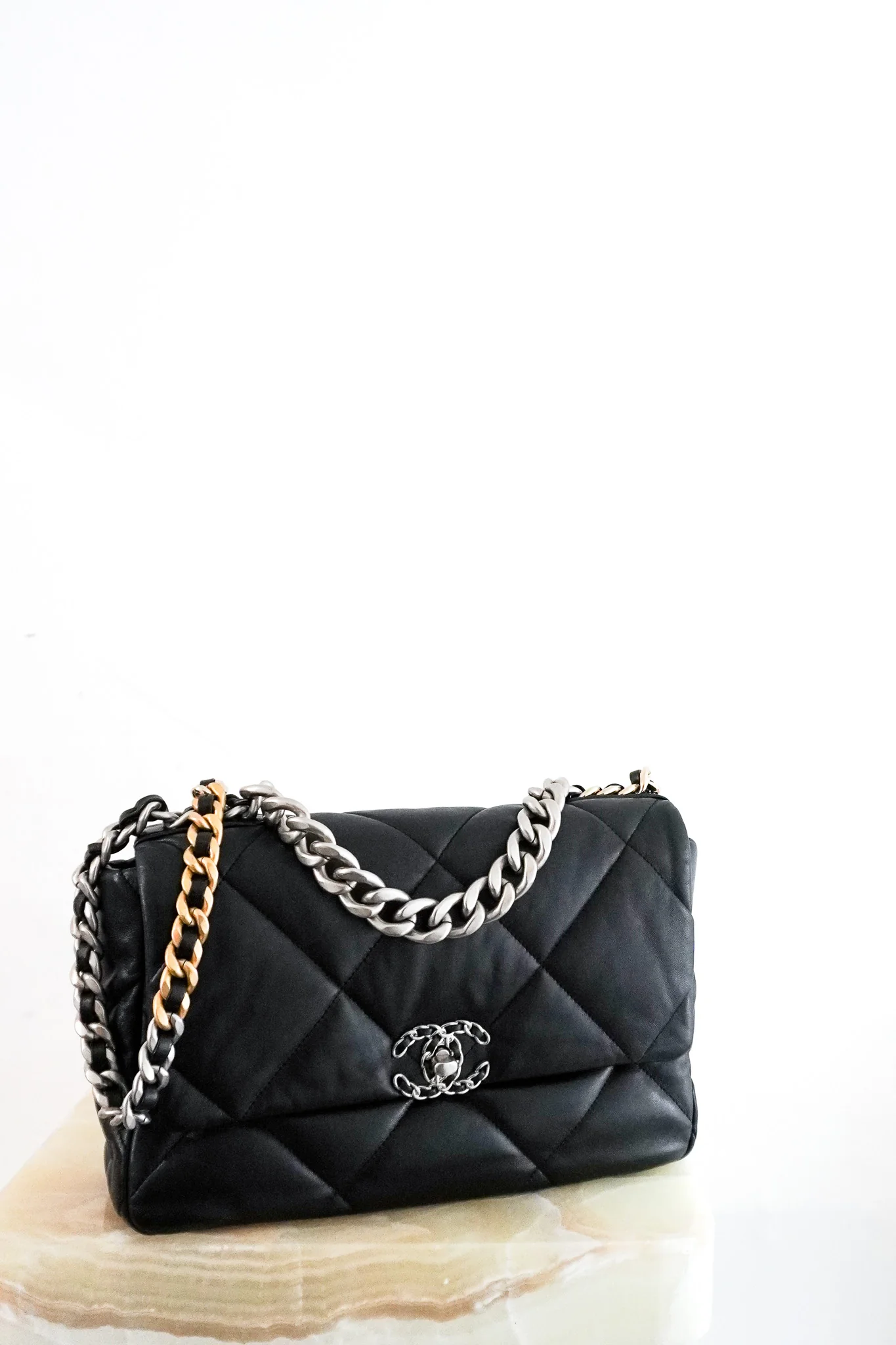 Chanel 19 Black Lambskin Large Single Flap Bag RRP £5500 | Authentic Preloved
