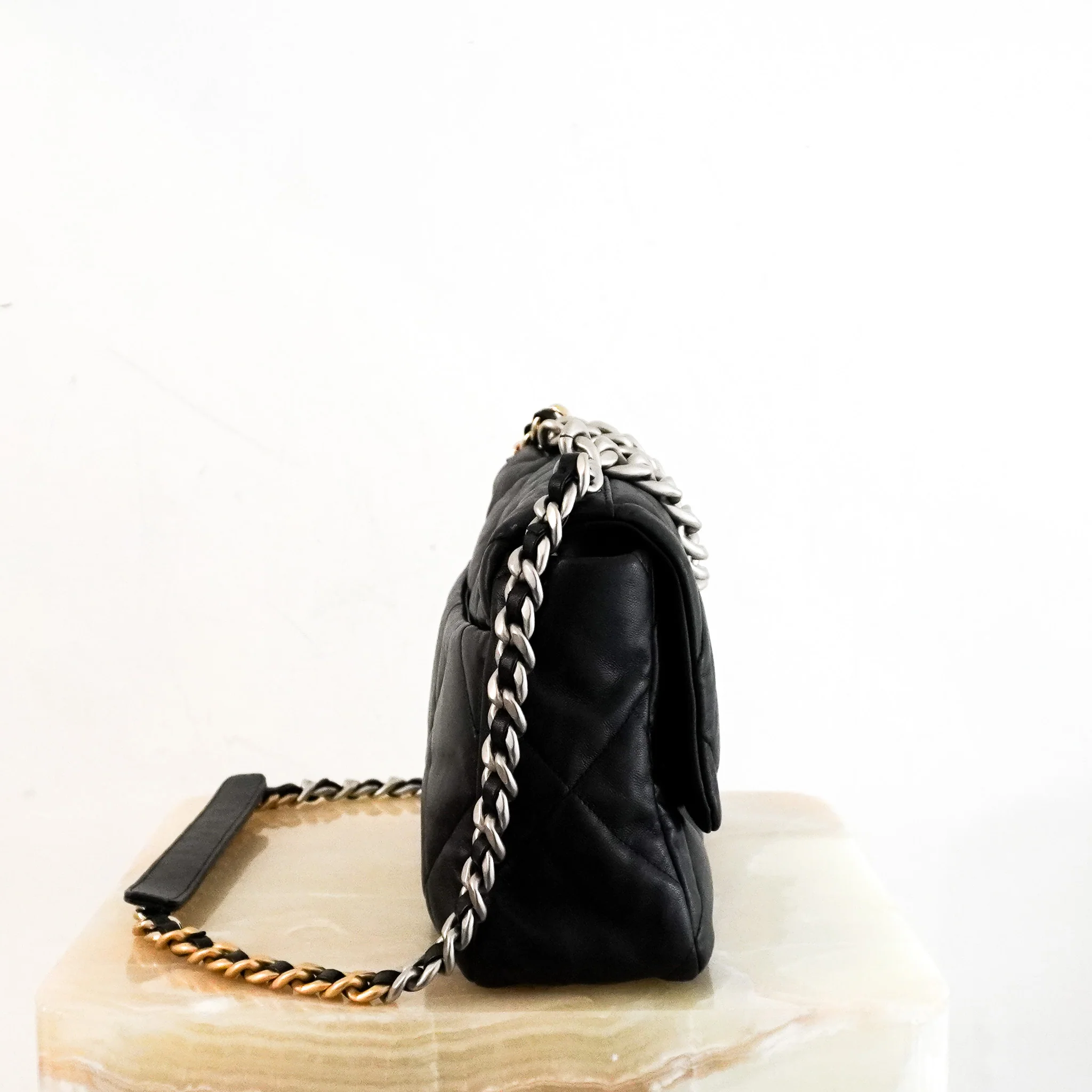 Chanel 19 Black Lambskin Large Single Flap Bag RRP £5500 | Authentic Preloved - Image 3