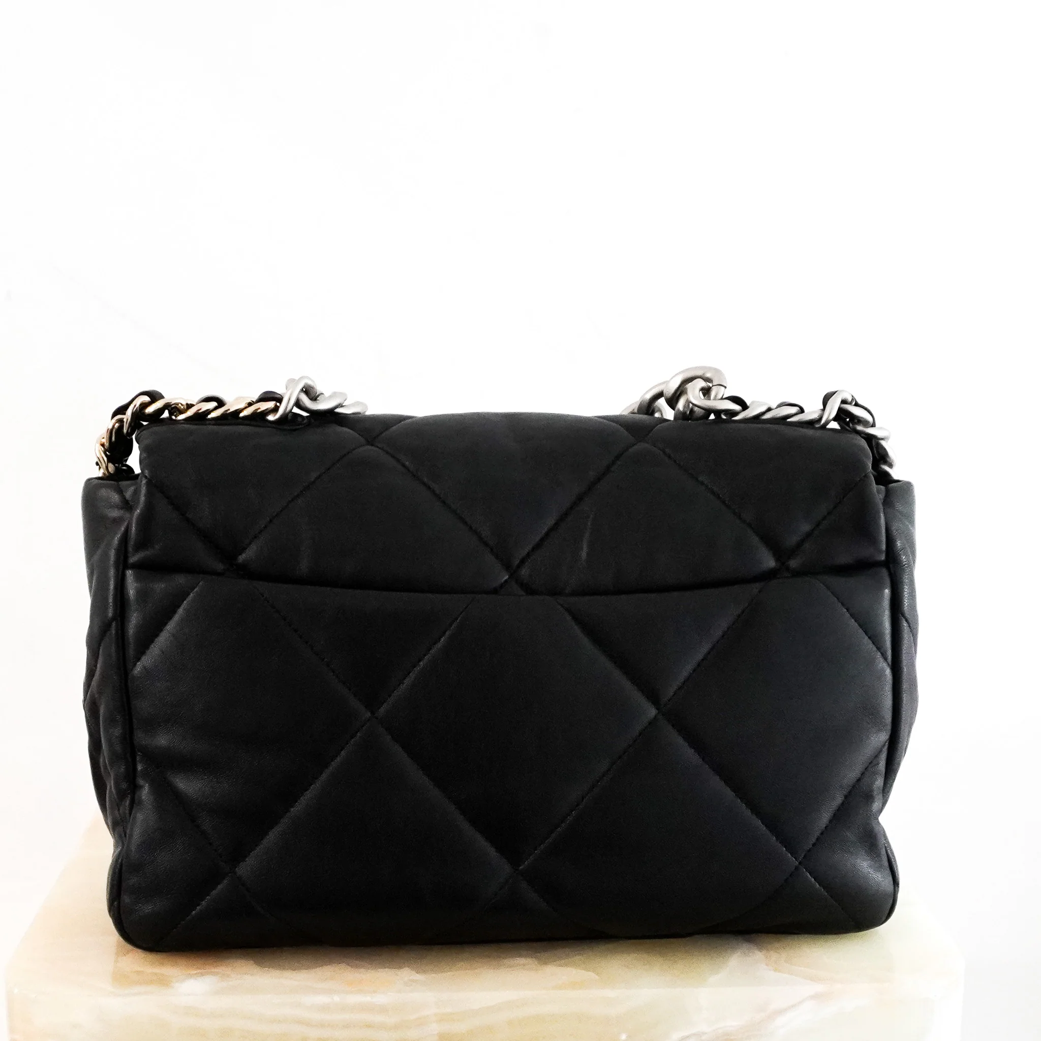Chanel 19 Black Lambskin Large Single Flap Bag RRP £5500 | Authentic Preloved - Image 4