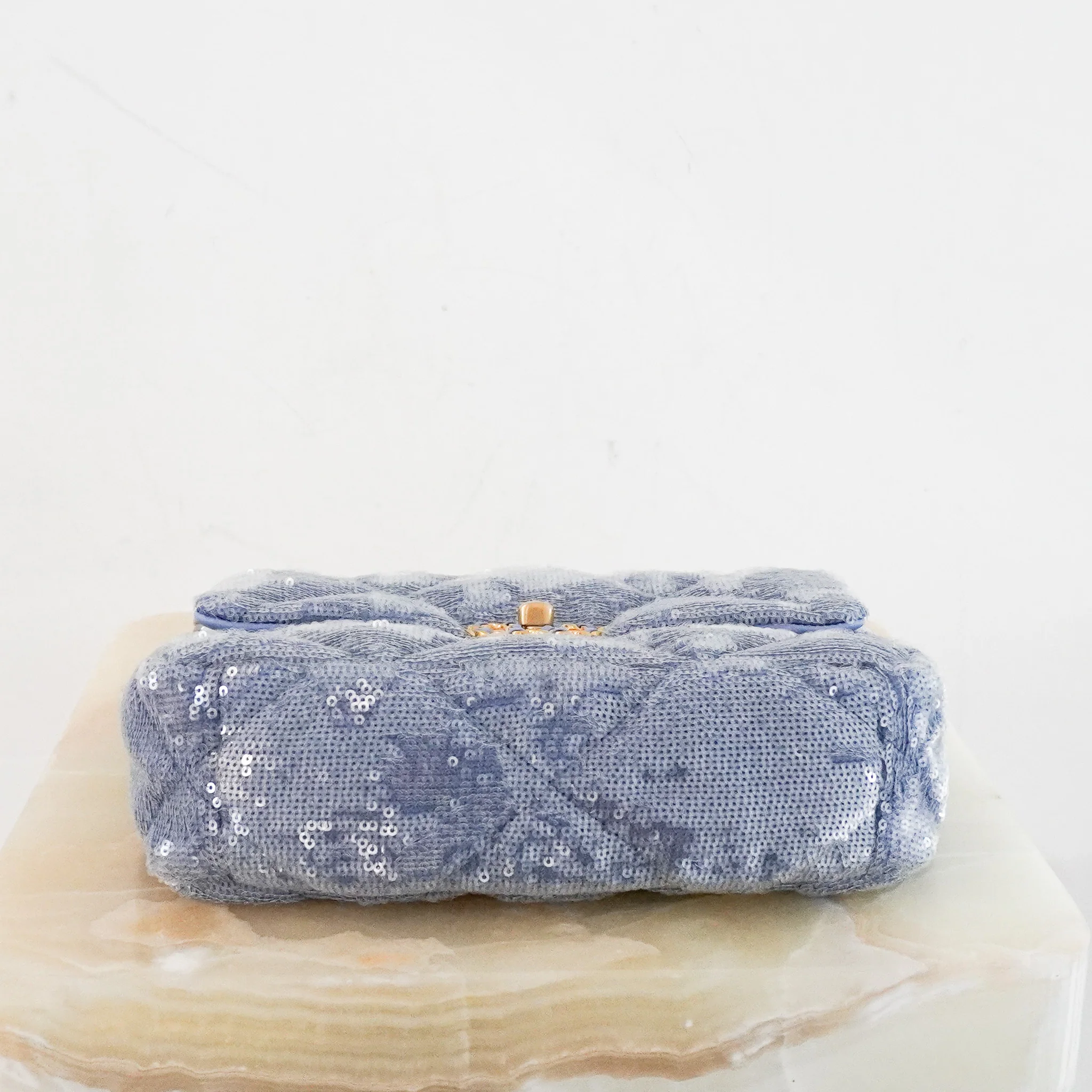 NEW Chanel 19 Blue Sequin Small Single Flap Bag RRP £5500 | Authentic Preloved - Image 7
