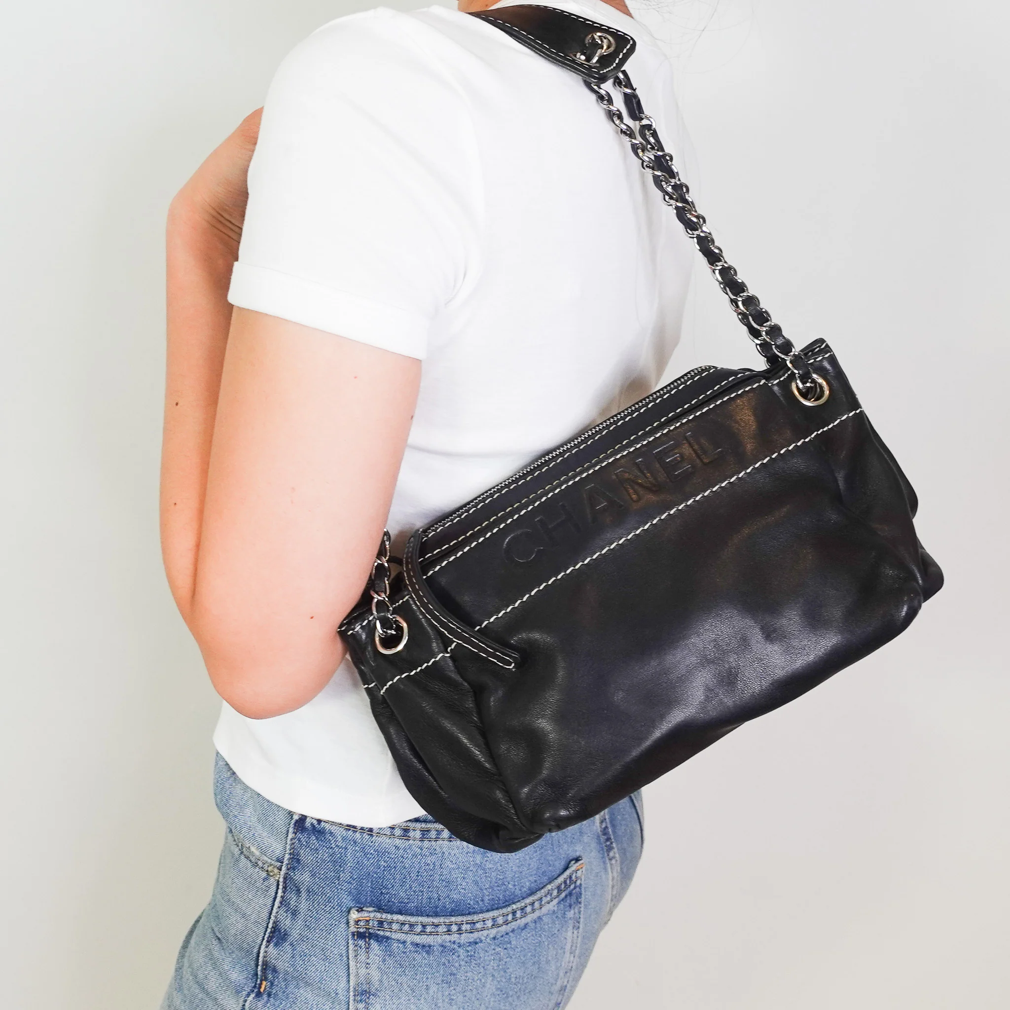 Chanel Wild Stitch Bag in Black RRP £1000 | Authentic Preloved - Image 8