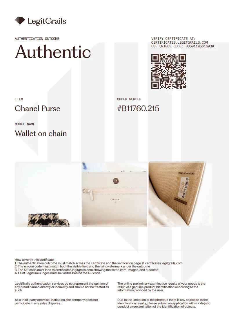 Chanel Beige and Black Houndstooth Tweed Wallet On Chain with Coin Pouch RRP £3500 | Authentic Preloved - Image 9