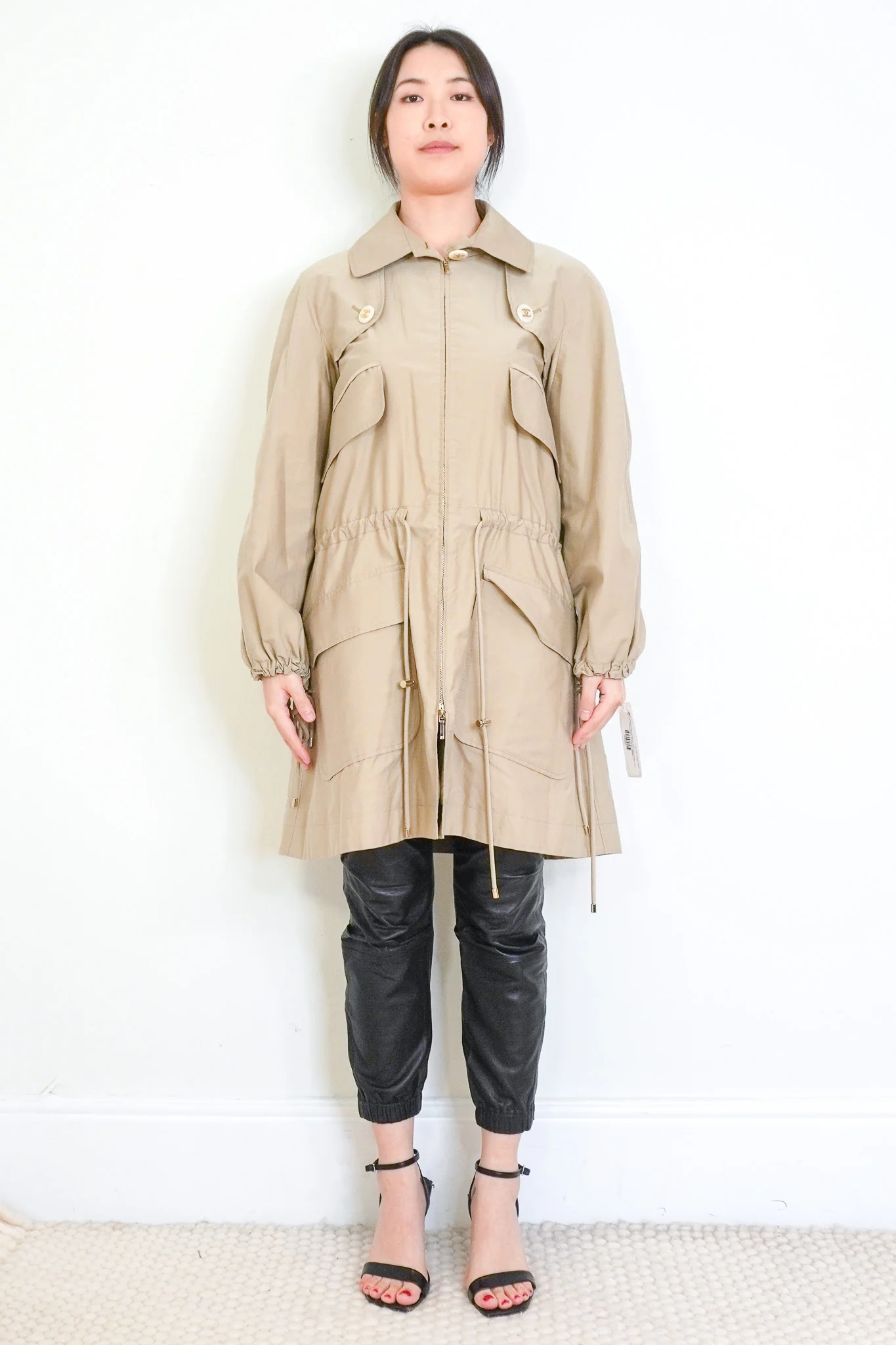 Chanel Beige Zip Up Utility Jacket RRP £3000 | Authentic Preloved