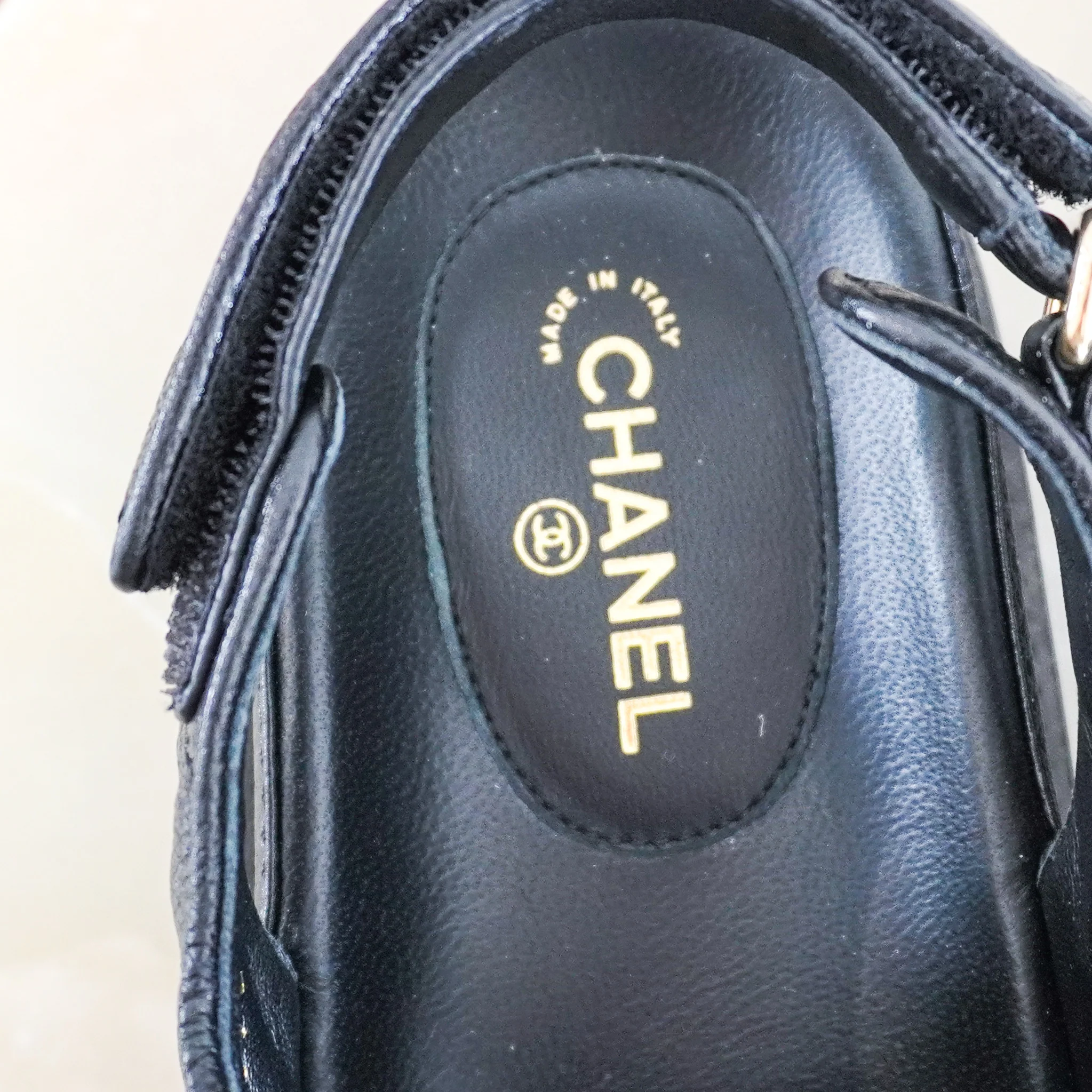 NEW Chanel Black and Gold Quilted Dad Sandals RRP £1300 | Authentic Preloved - Image 8