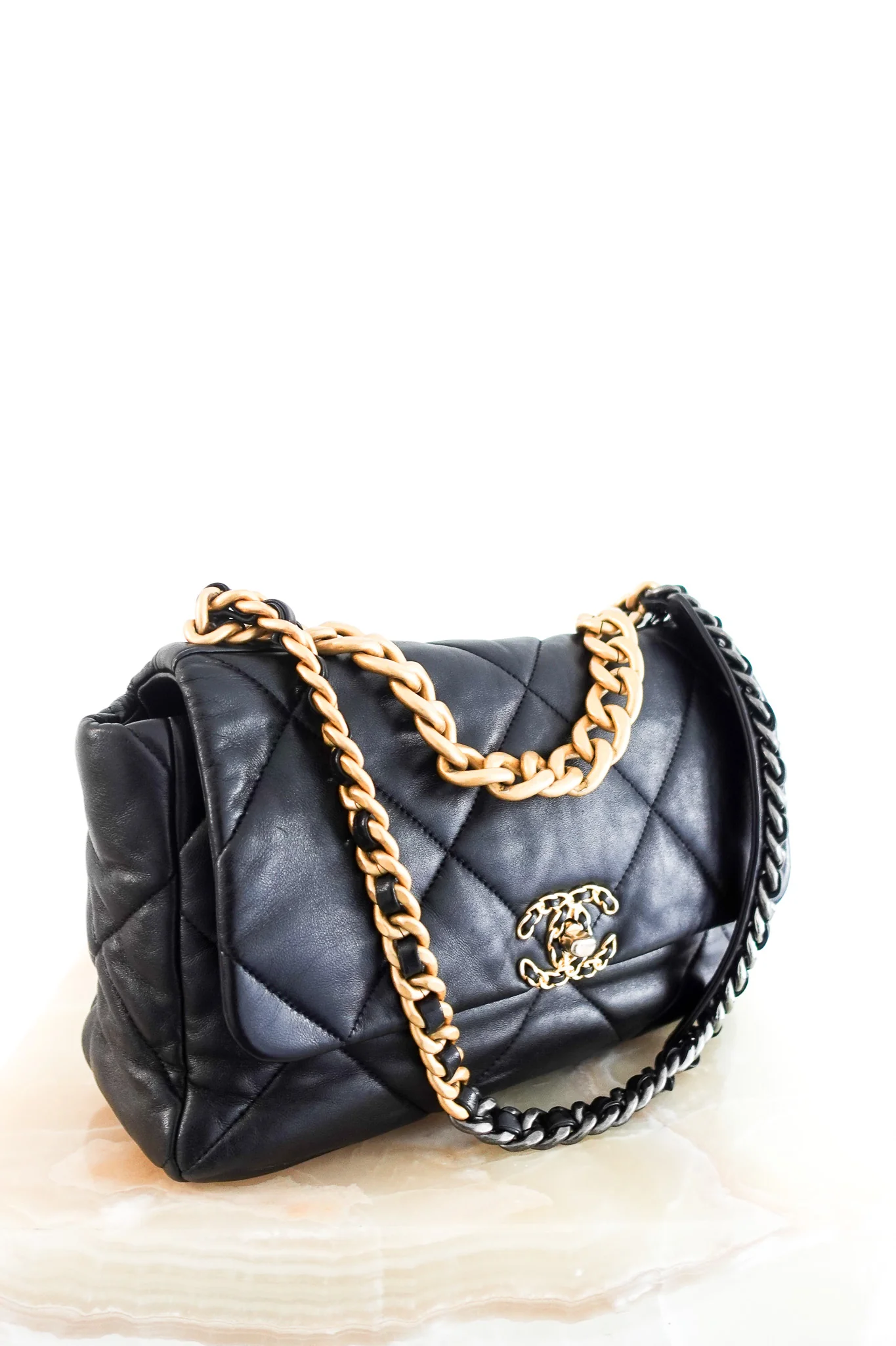 Chanel Black Lambskin Maxi 19 Single Flap Bag RRP £6100 | Authentic Preloved