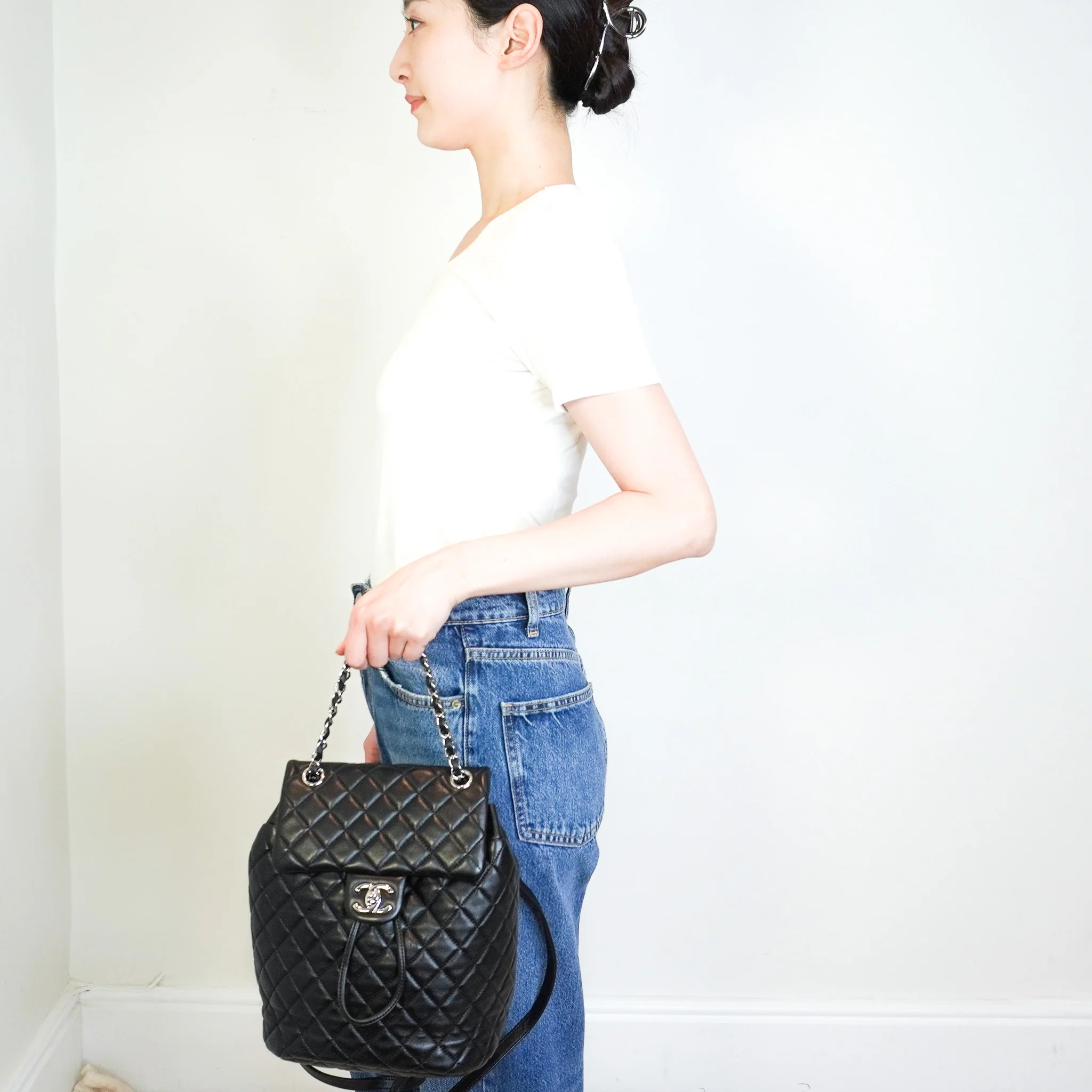 Chanel Black Lambskin Quilted Small Urban Spirit Backpack | Authentic Preloved - Image 10
