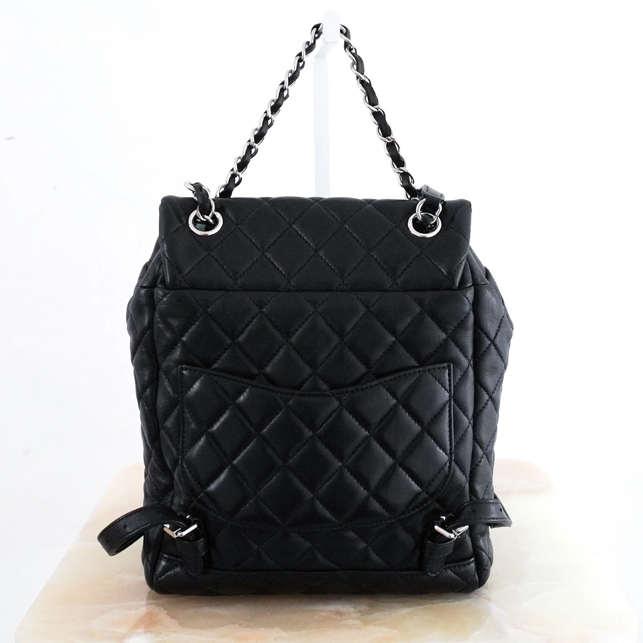 Chanel Black Lambskin Quilted Small Urban Spirit Backpack | Authentic Preloved - Image 3