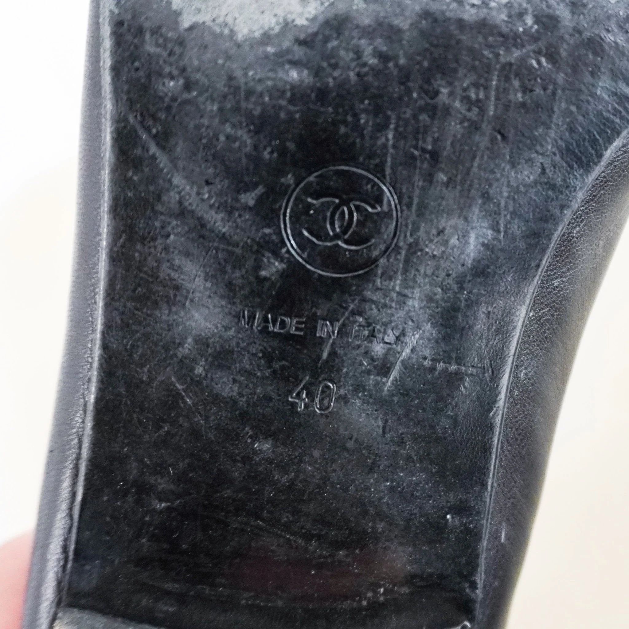 Chanel Black Leather CC Ballet Flats RRP £800 | Authentic Preloved - Image 6