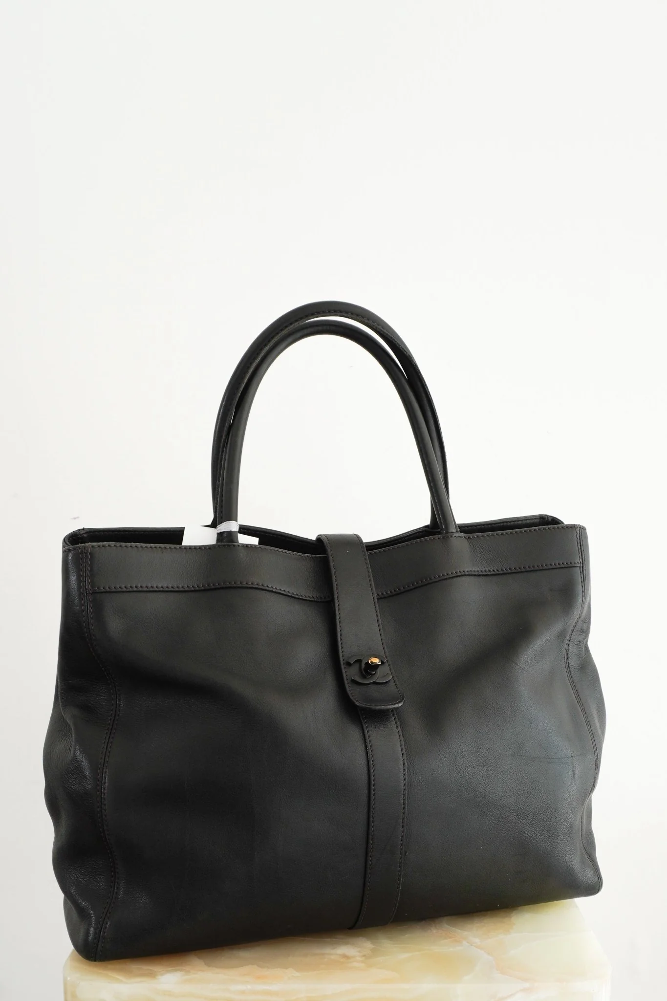 Chanel Black Leather Slouch Tote bag | Authentic Preloved