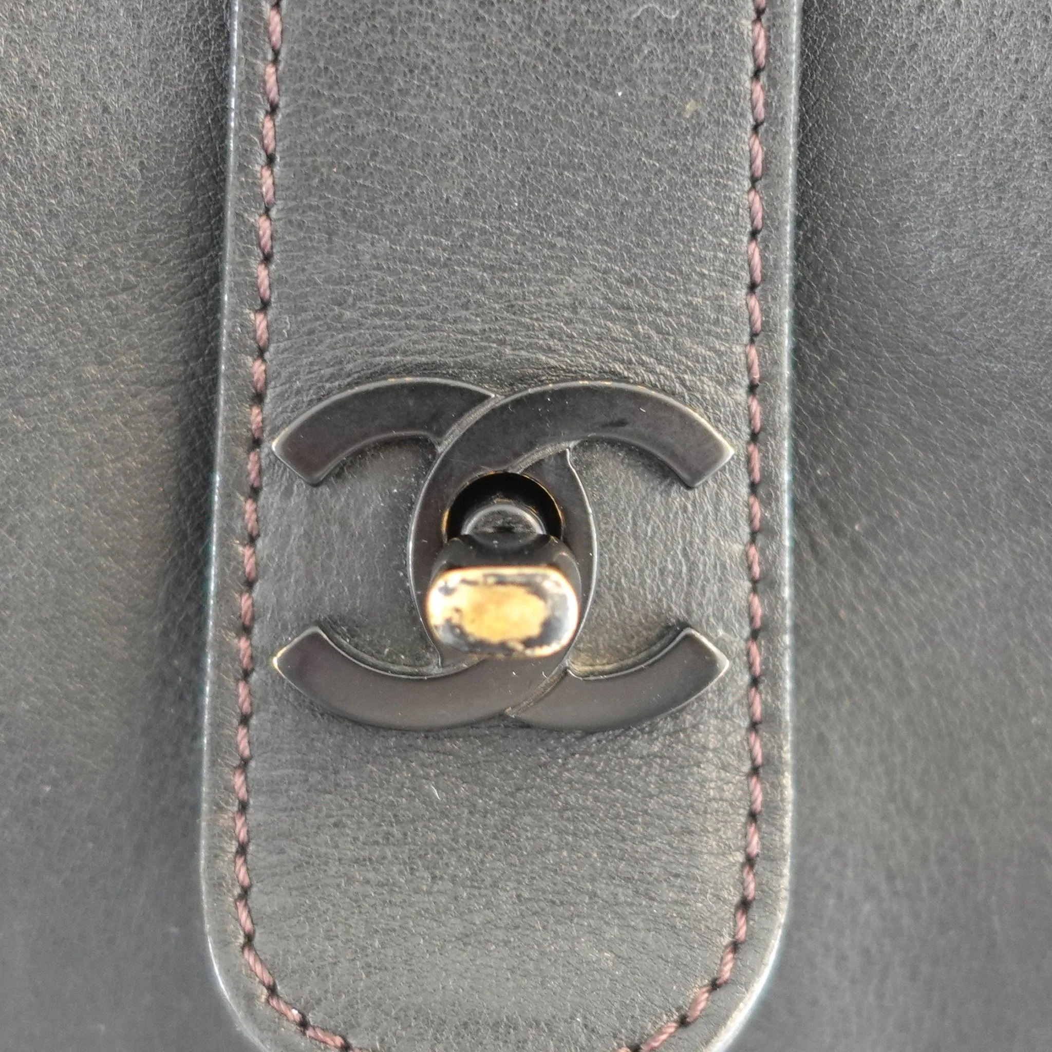 Chanel Black Leather Slouch Tote bag | Authentic Preloved - Image 3
