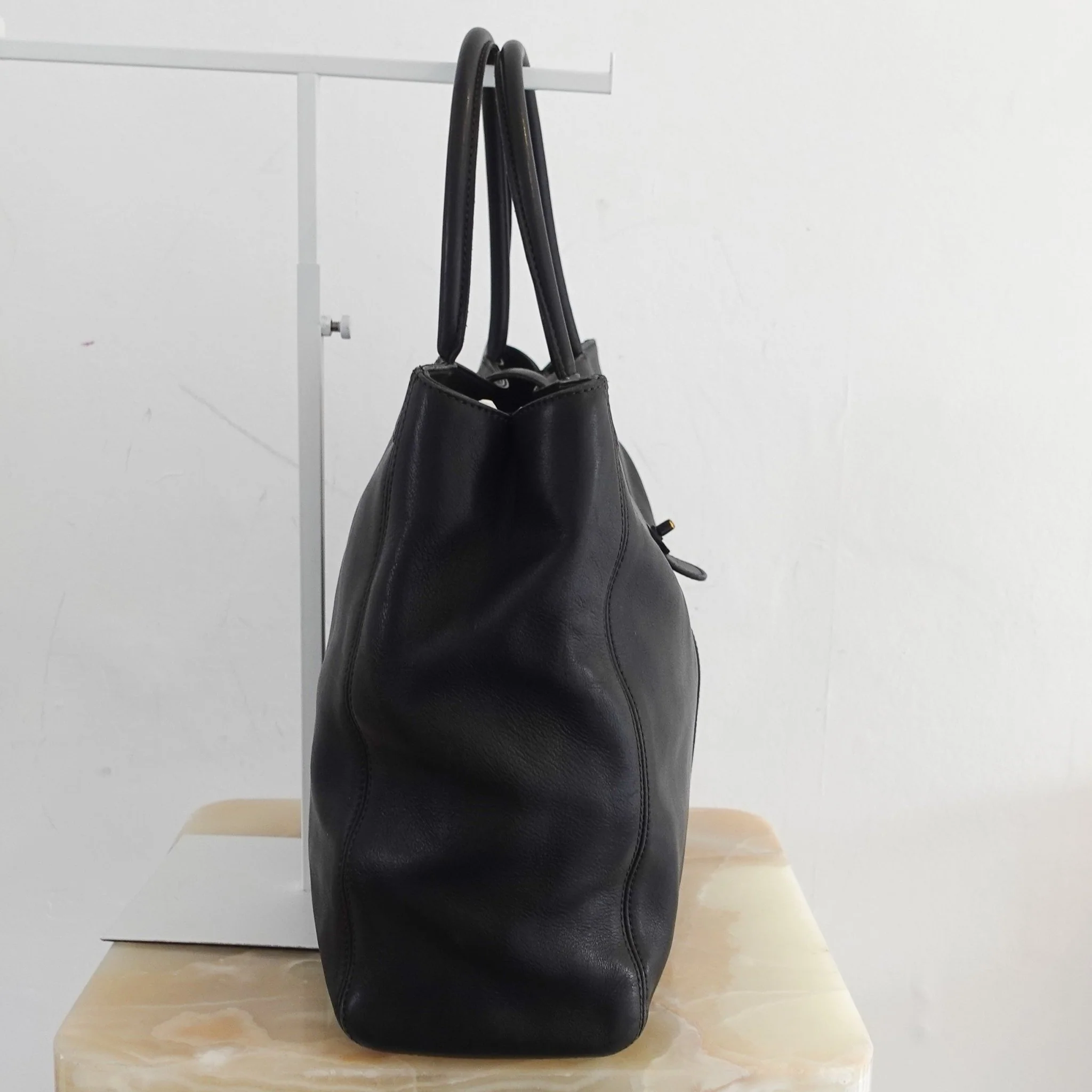 Chanel Black Leather Slouch Tote bag | Authentic Preloved - Image 4