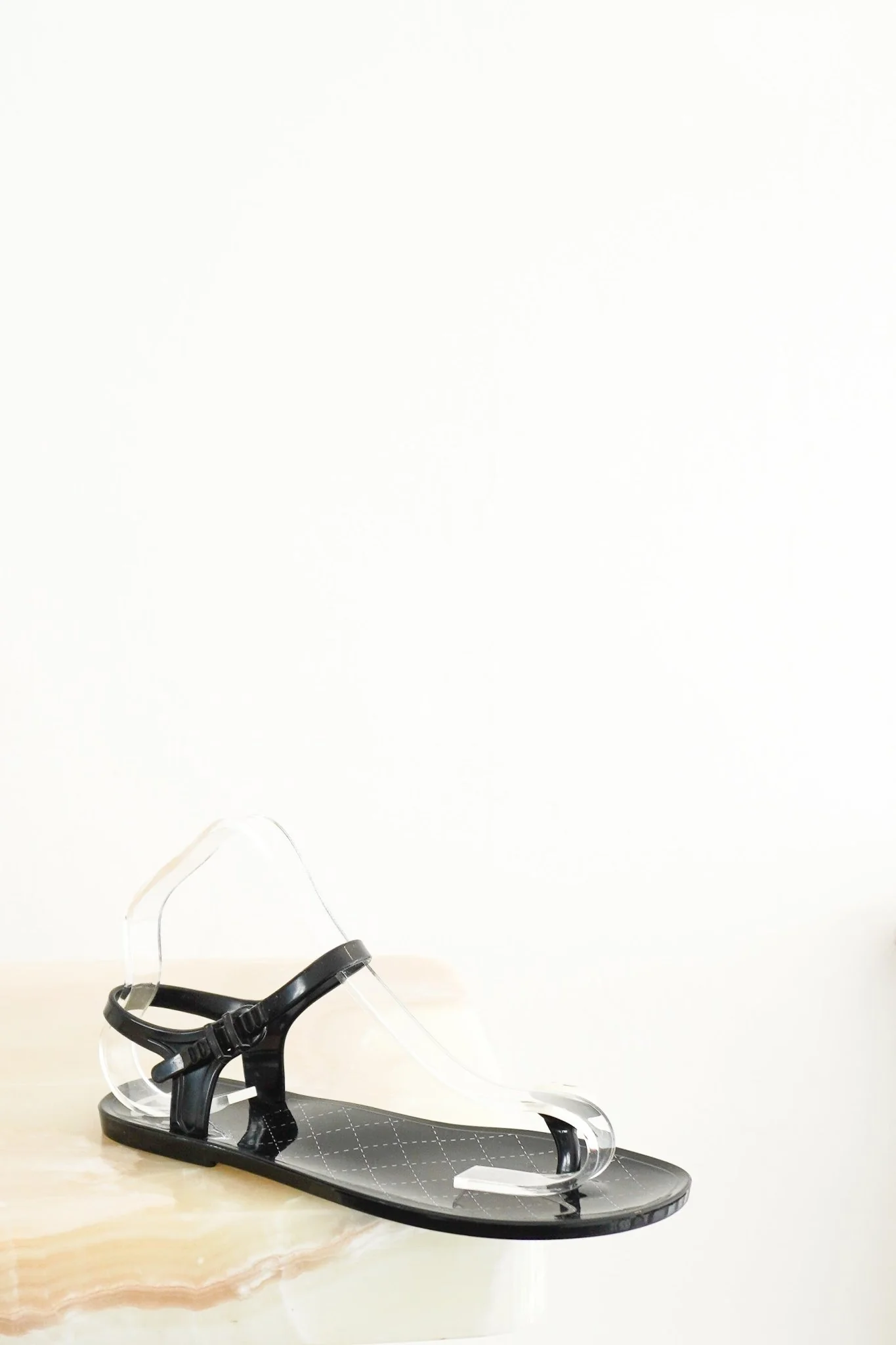 Chanel Black Pearl Jelly Sandals (RRP £1000) | Authentic Preloved