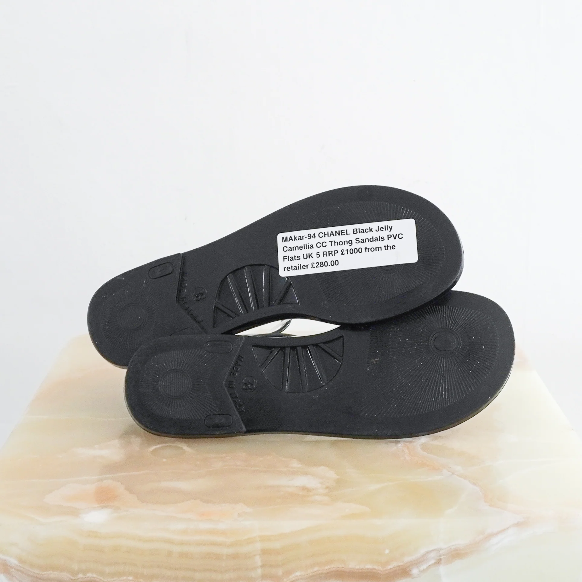 Chanel Black Pearl Jelly Sandals (RRP £1000) | Authentic Preloved - Image 4