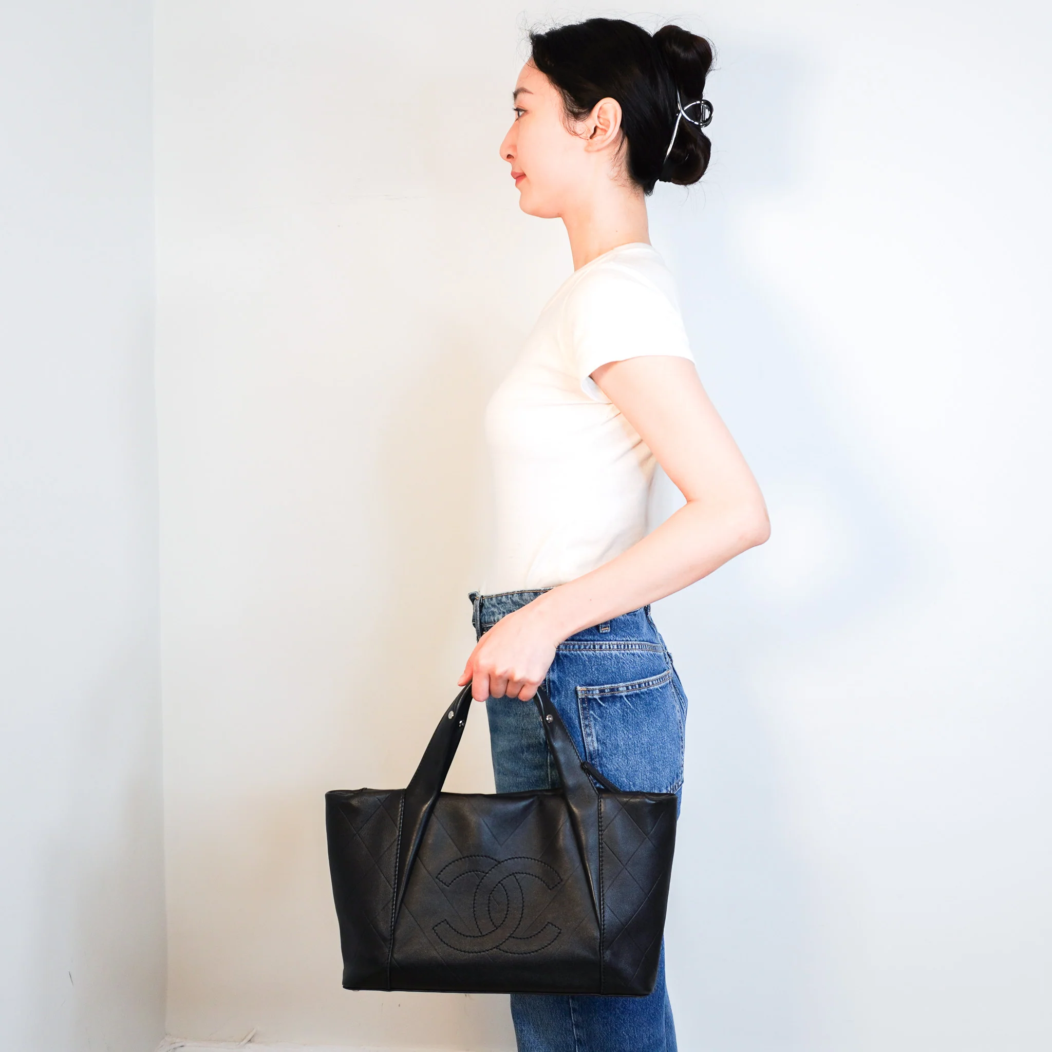Chanel Black Quilted All Day Long Tote | Authentic Preloved - Image 10