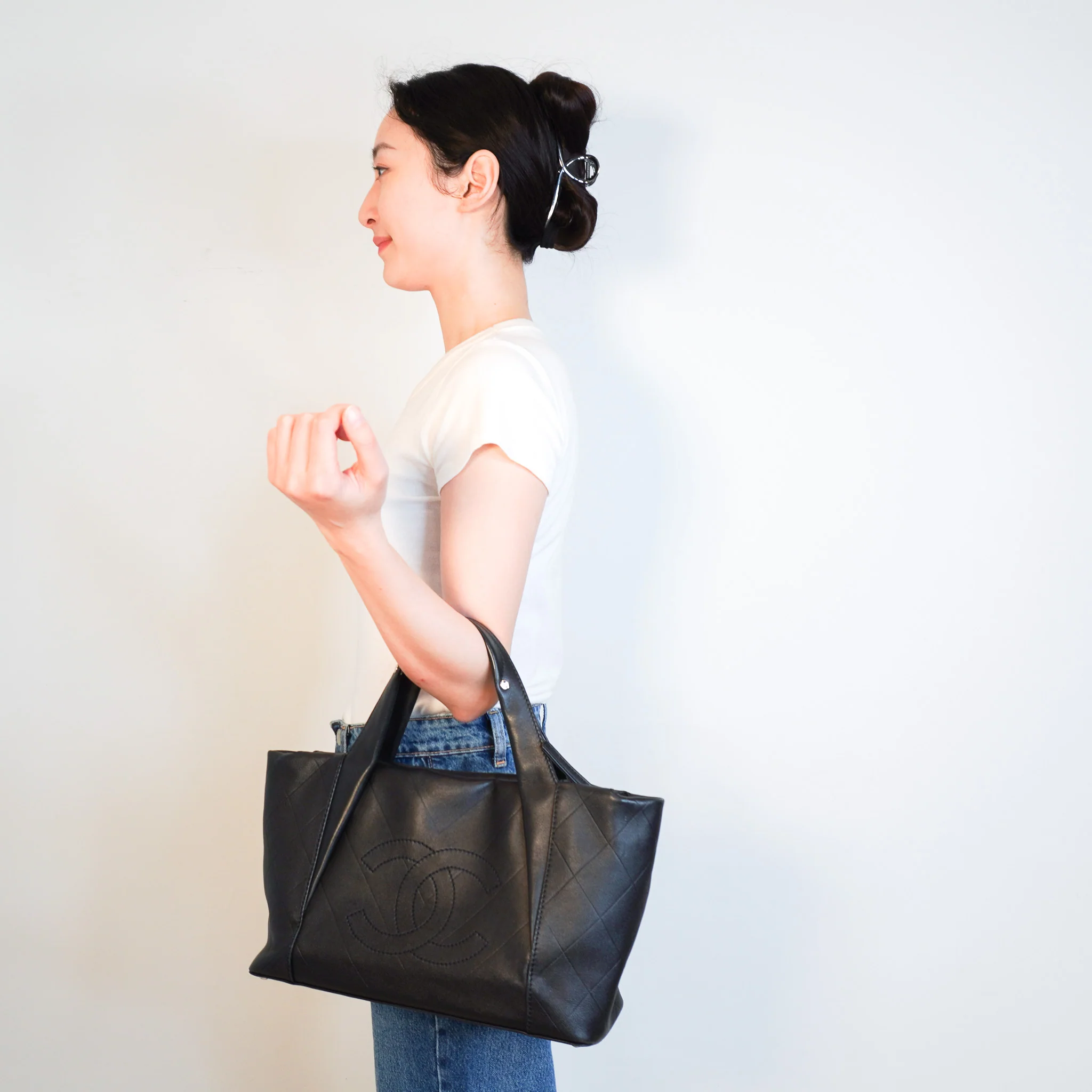 Chanel Black Quilted All Day Long Tote | Authentic Preloved - Image 9