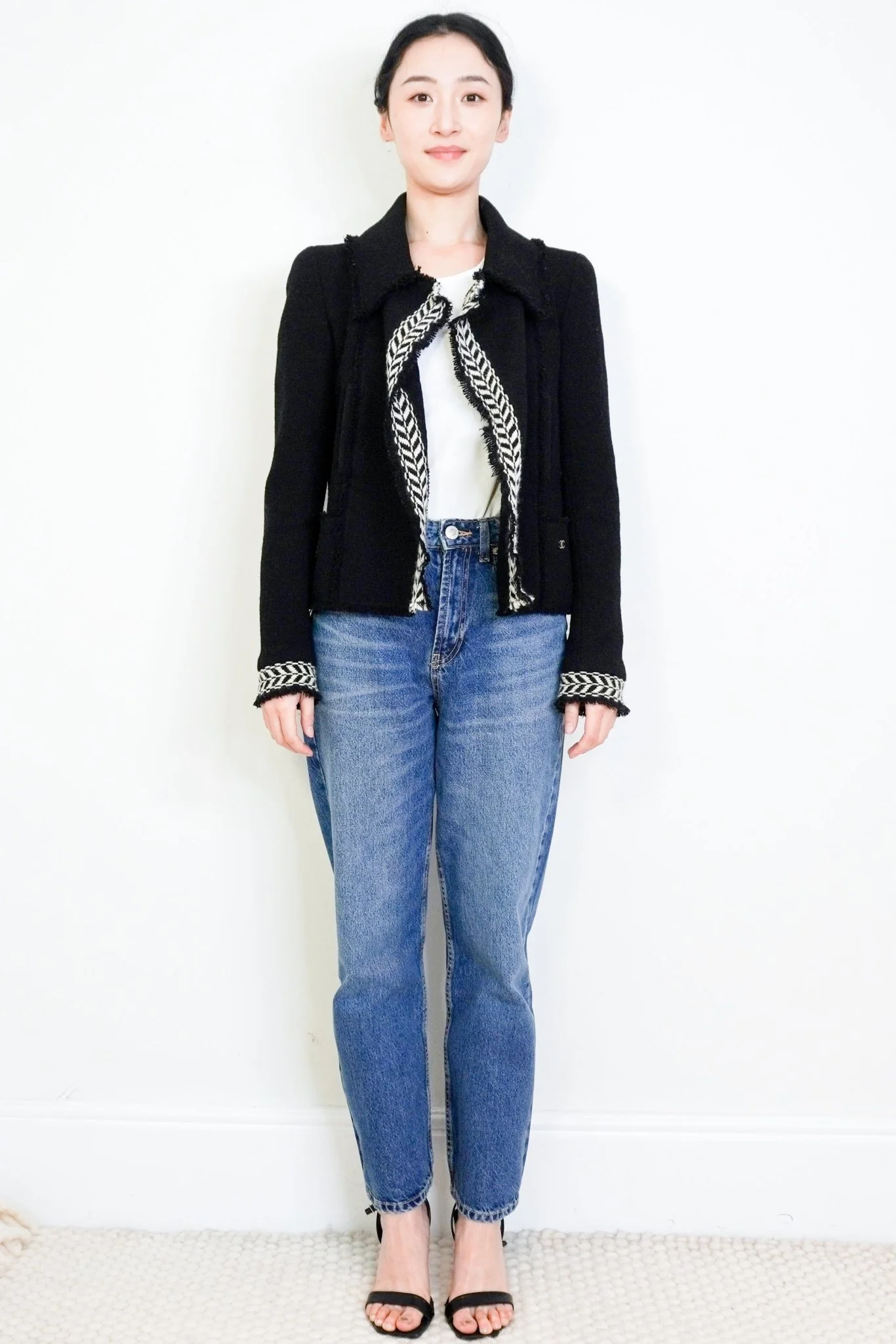 Chanel Black Tweed Jacket with Scarf RRP £7740 | Authentic Preloved - Image 2