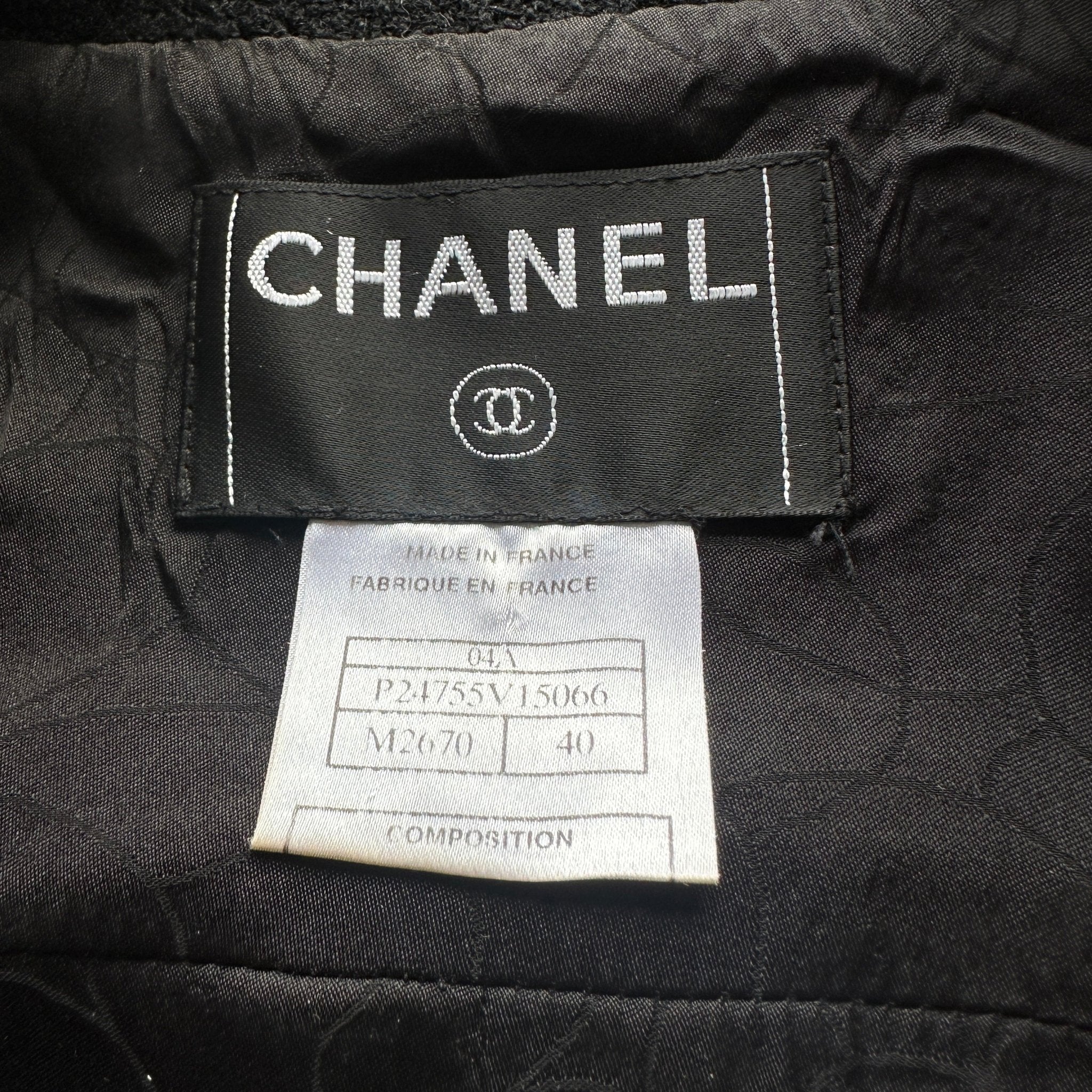 Chanel Black Tweed Jacket with Scarf RRP £7740 | Authentic Preloved - Image 5