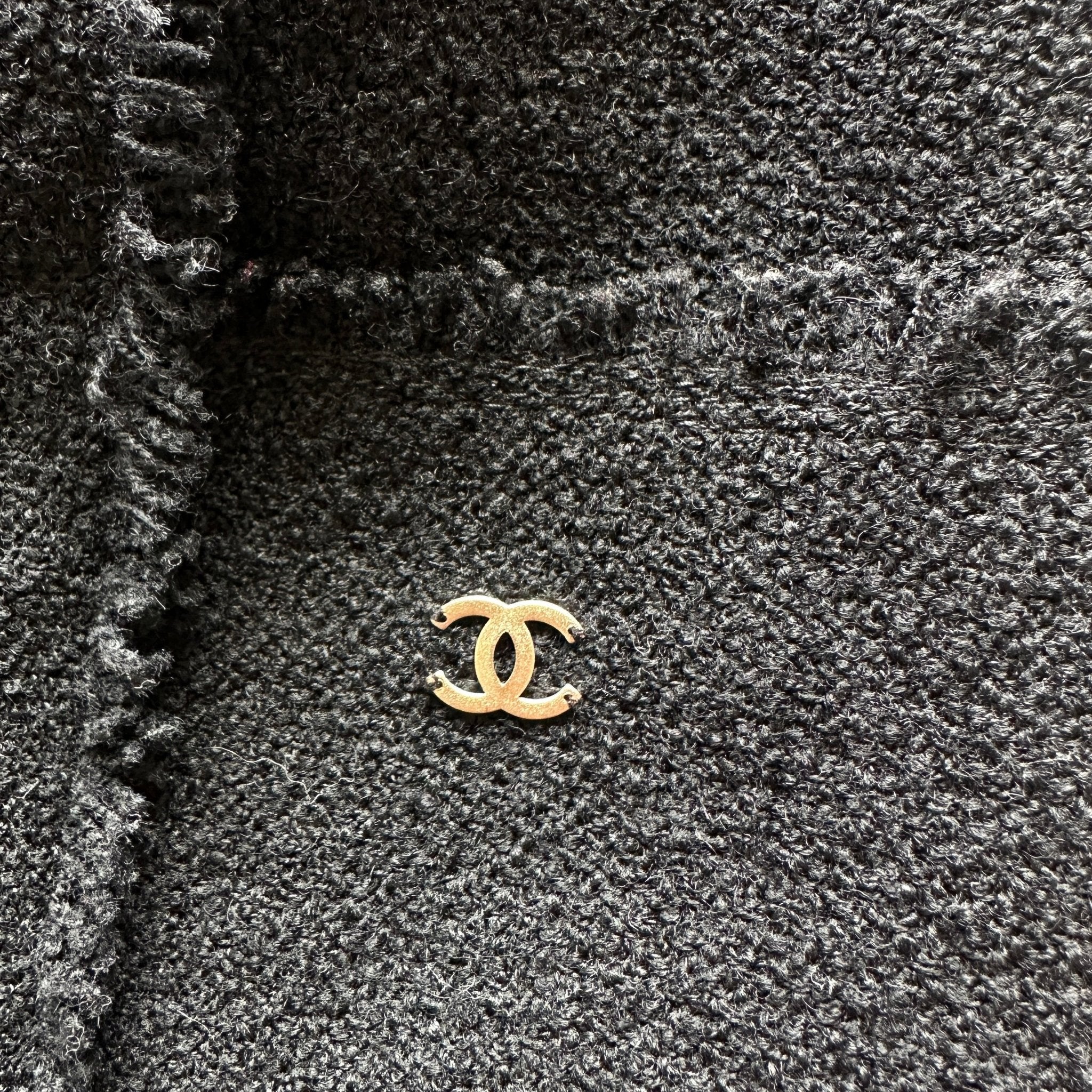 Chanel Black Tweed Jacket with Scarf RRP £7740 | Authentic Preloved - Image 6