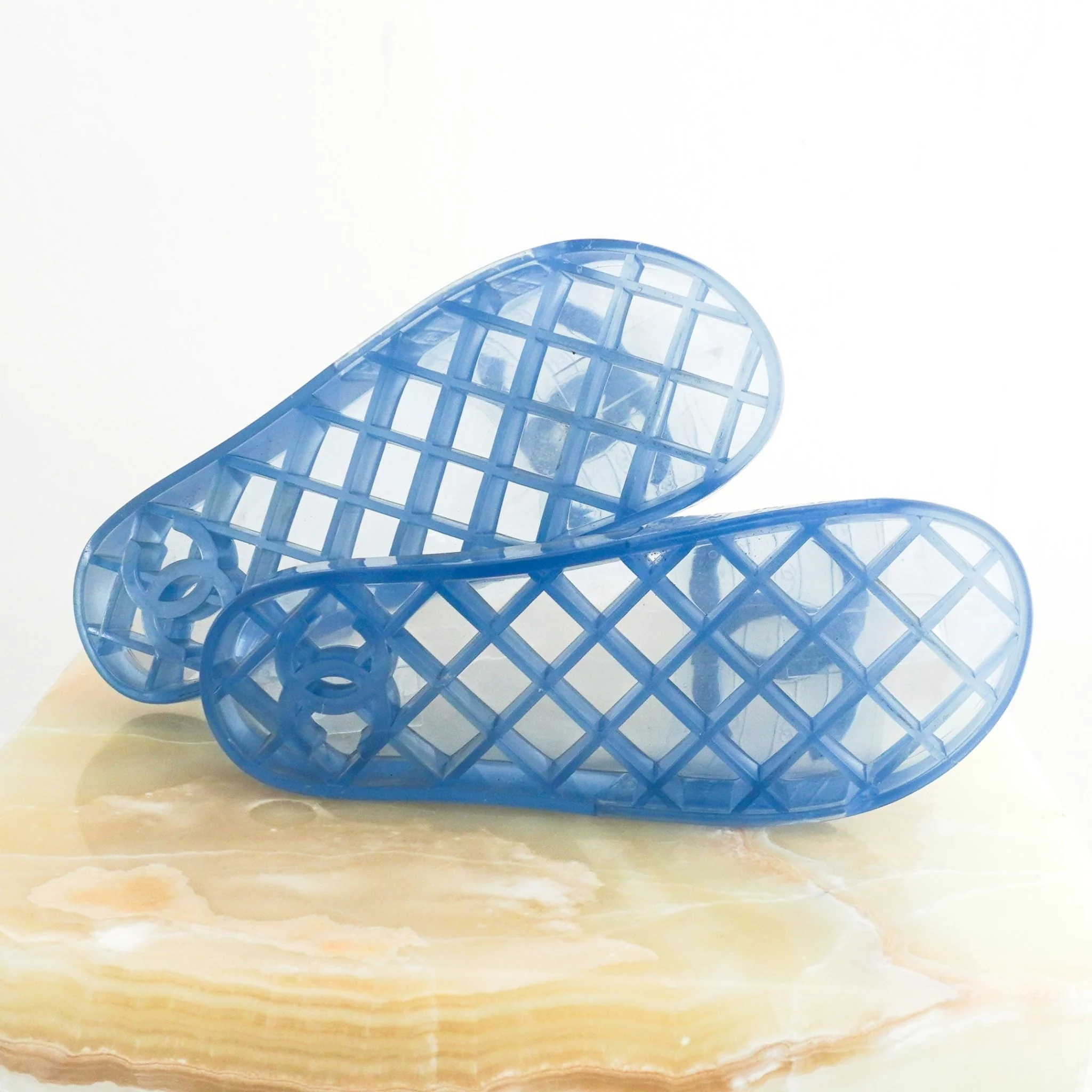 Chanel Blue Jelly Pool Sliders RRP £600 | Authentic Preloved - Image 5