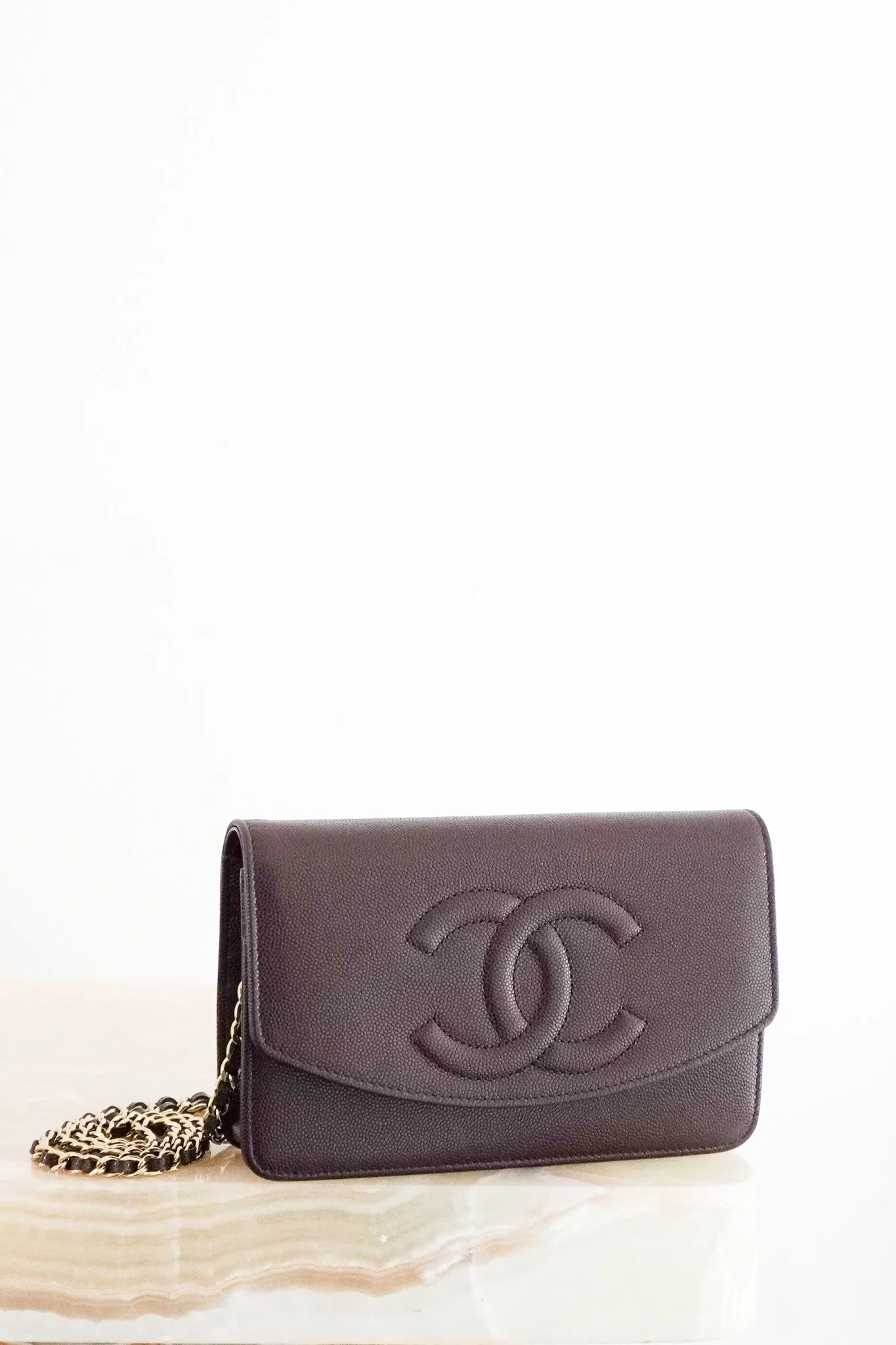 Chanel Burgundy O-Mini Wallet on a Chain (RRP 2400) | Authentic Preloved