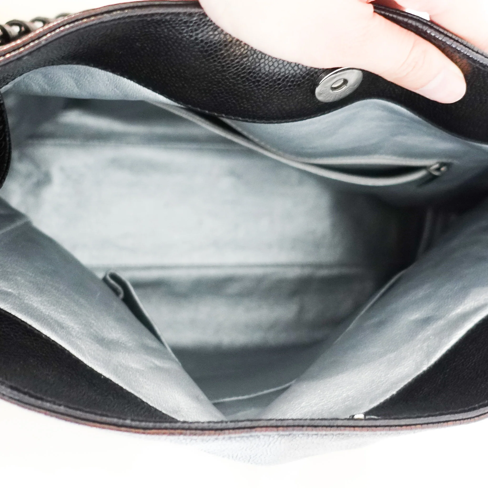 Chanel East West Chain Tote in Black & Brown Metallic Sheen RRP £2000 | Authentic Preloved - Image 6