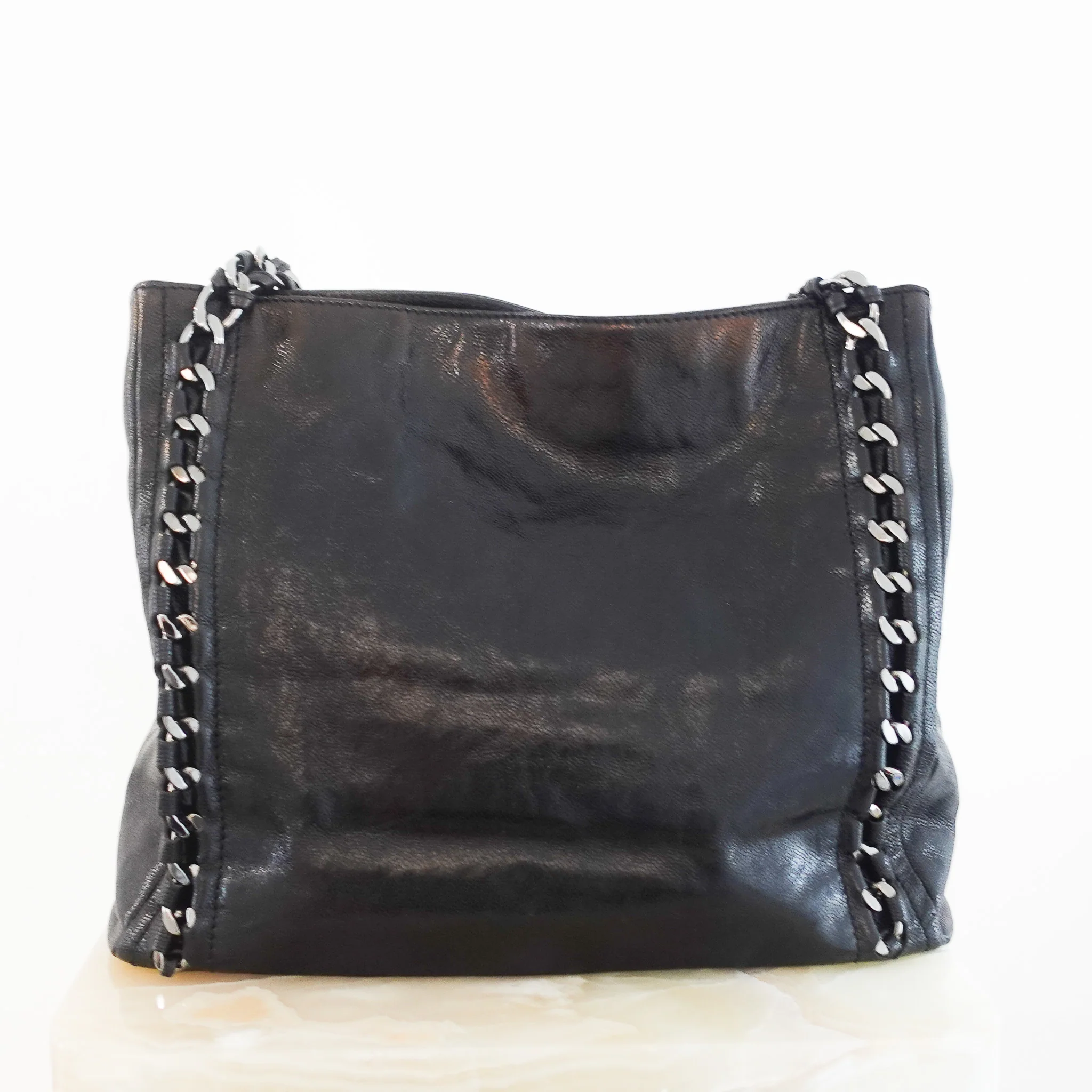 Chanel East West Chain Tote in Black & Brown Metallic Sheen RRP £2000 | Authentic Preloved - Image 7